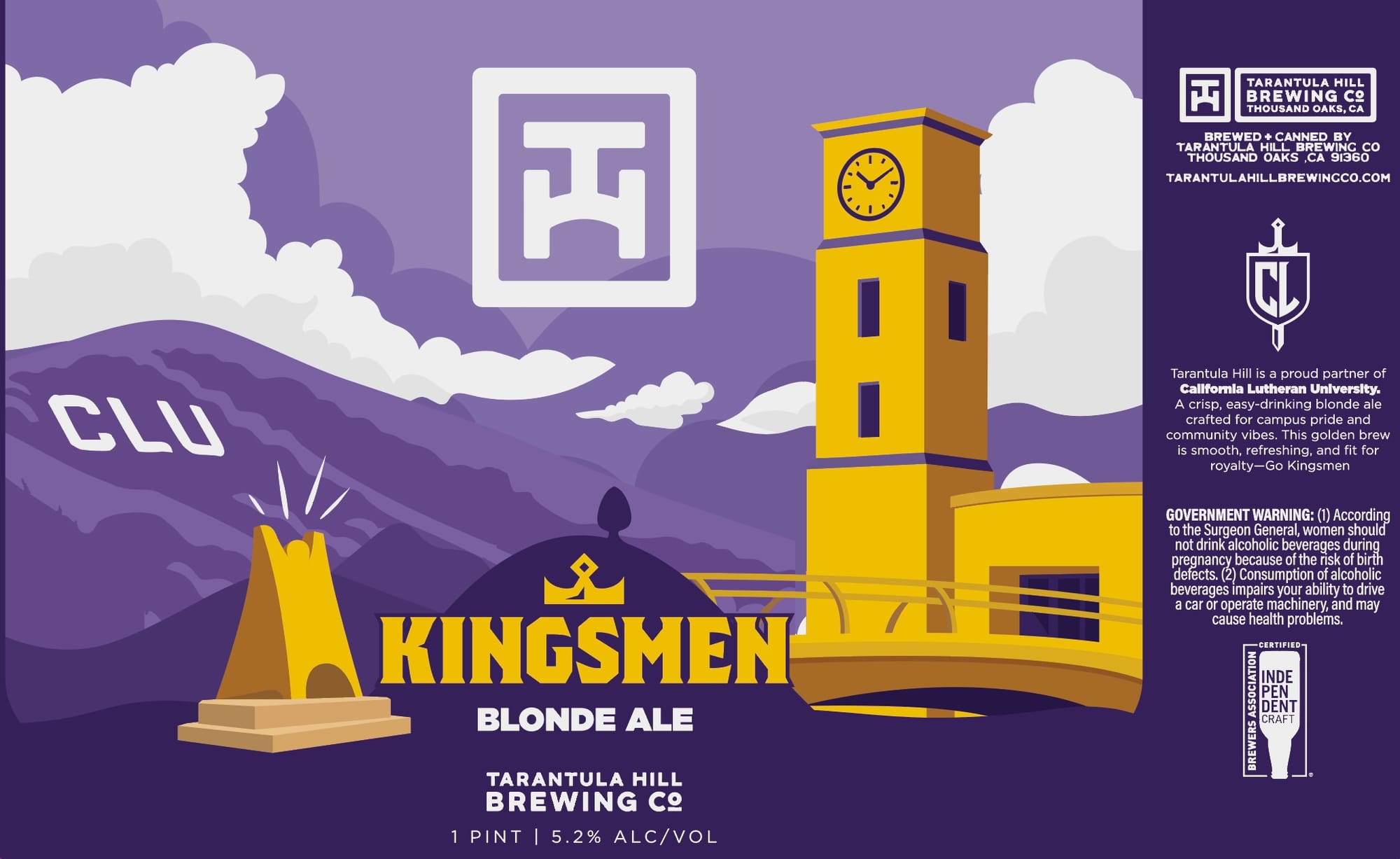 Kingsmen Blonde Ale by Tarantula Hill Brewing Co - beer label