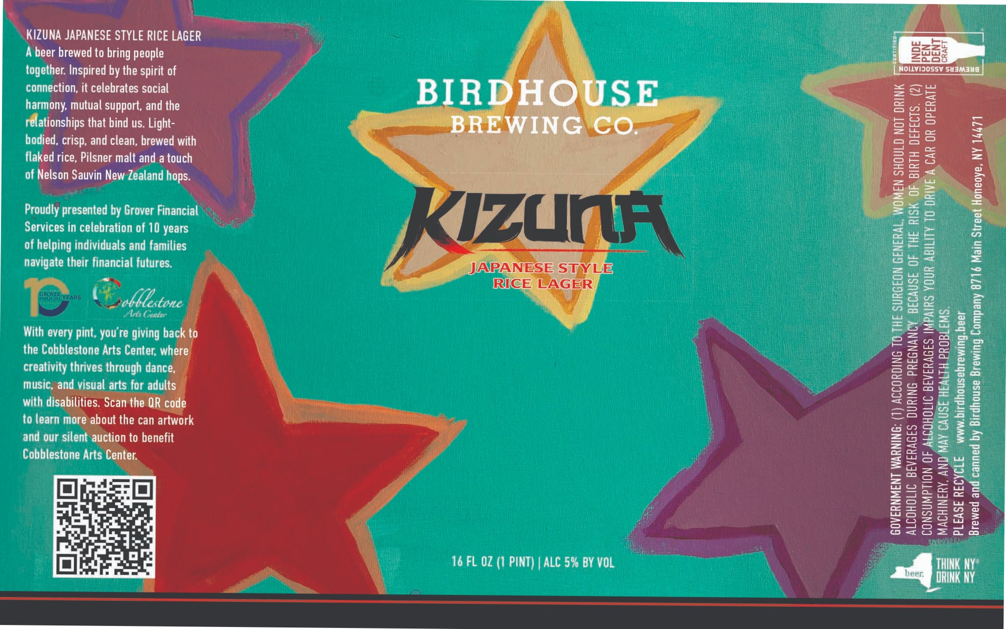 Kizuna by Birdhouse Brewing Co. - beer label