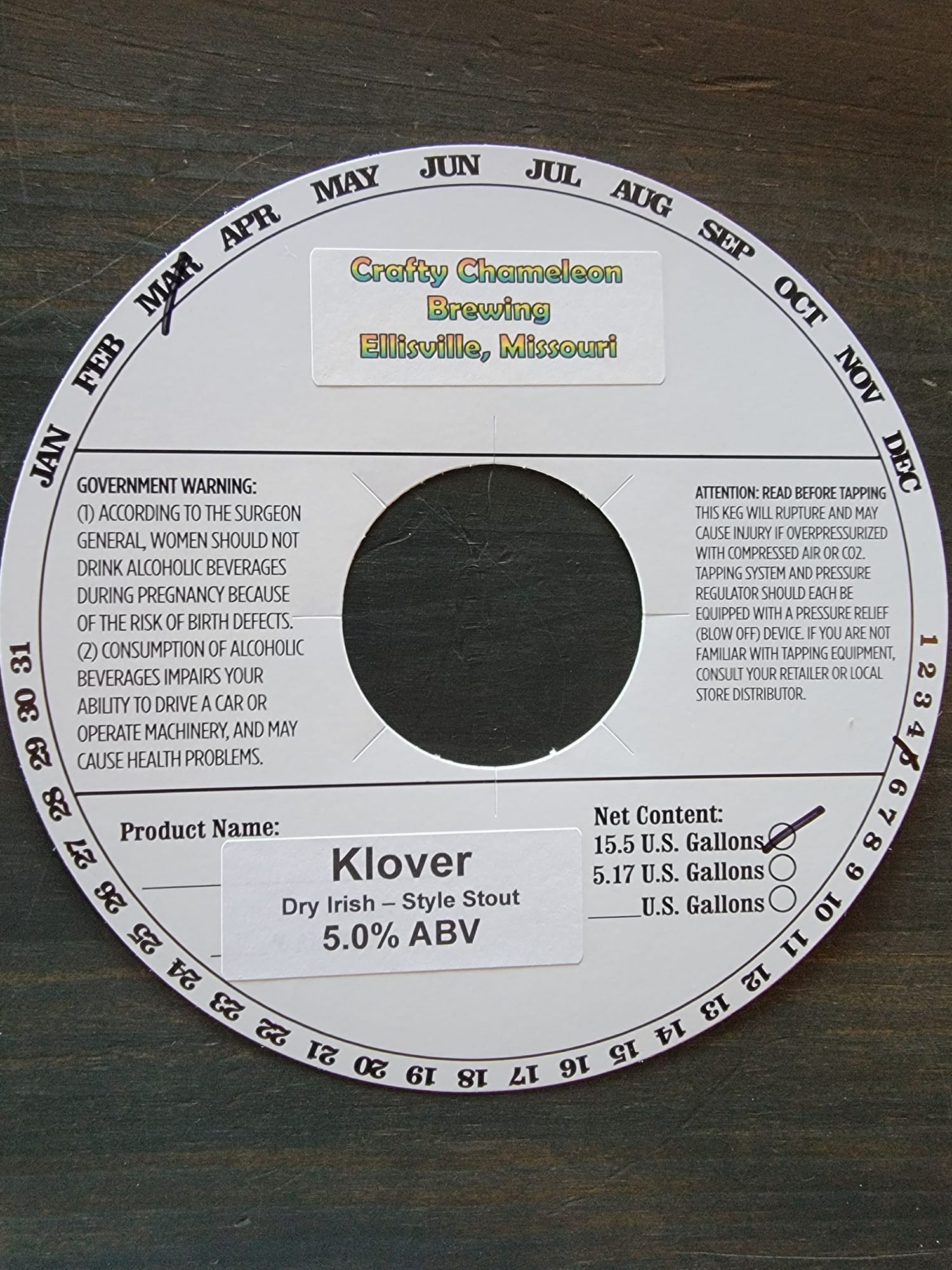 Klover by Crafty Chameleon - beer label