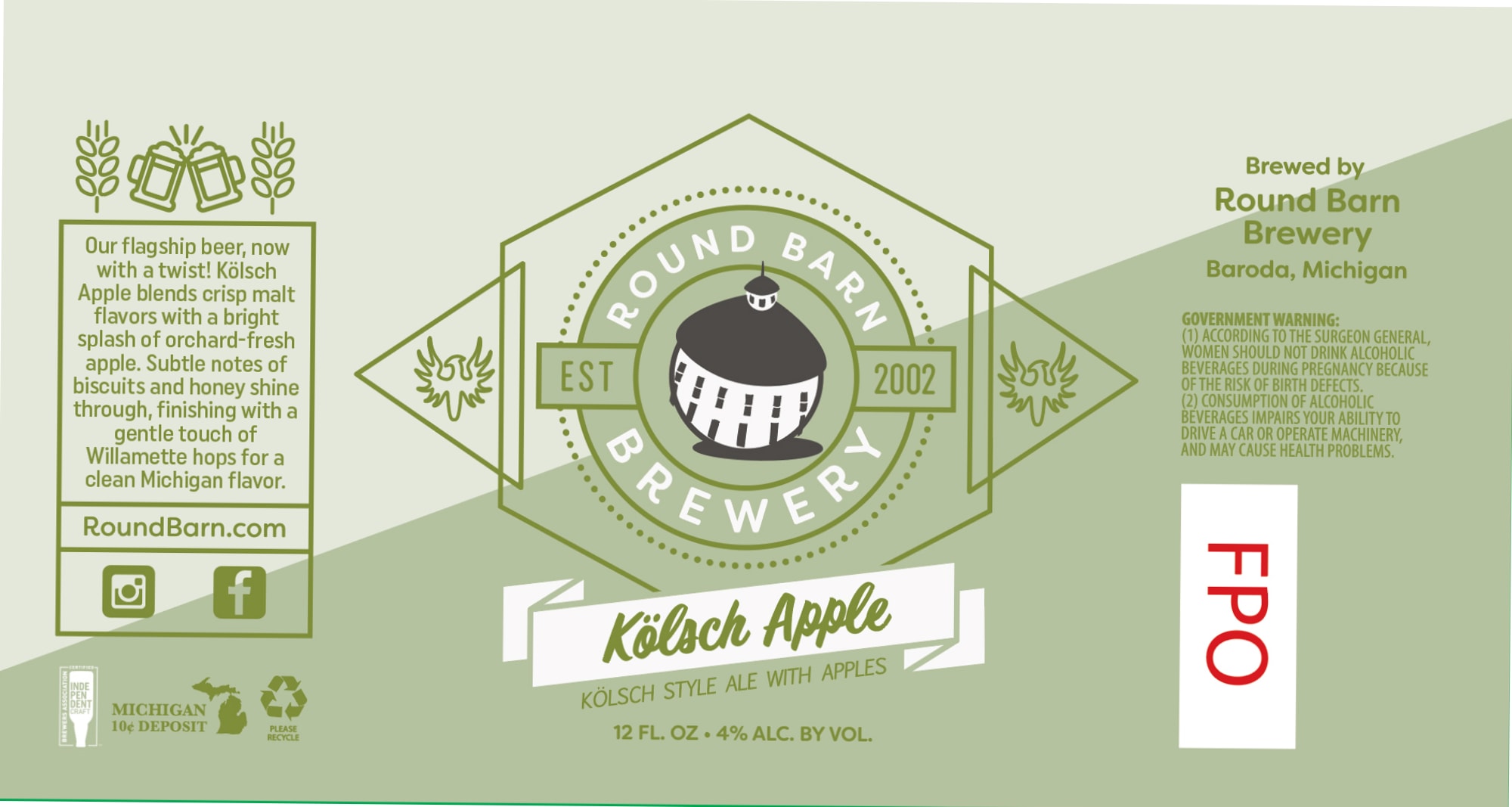 Kölsch Apple by Round Barn Brewery - beer label