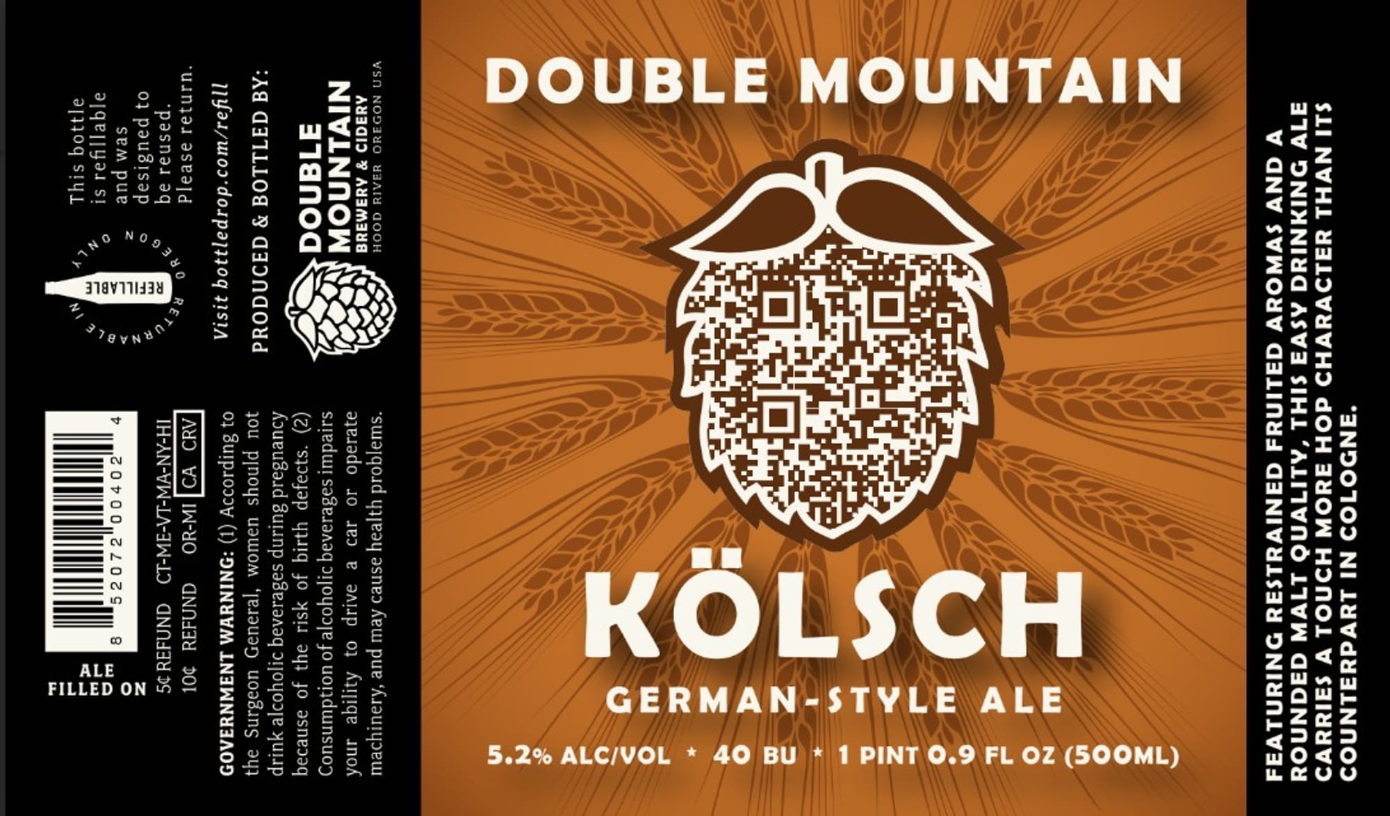 Kölsch by Double Mountain Brewery & Taphouse - beer label