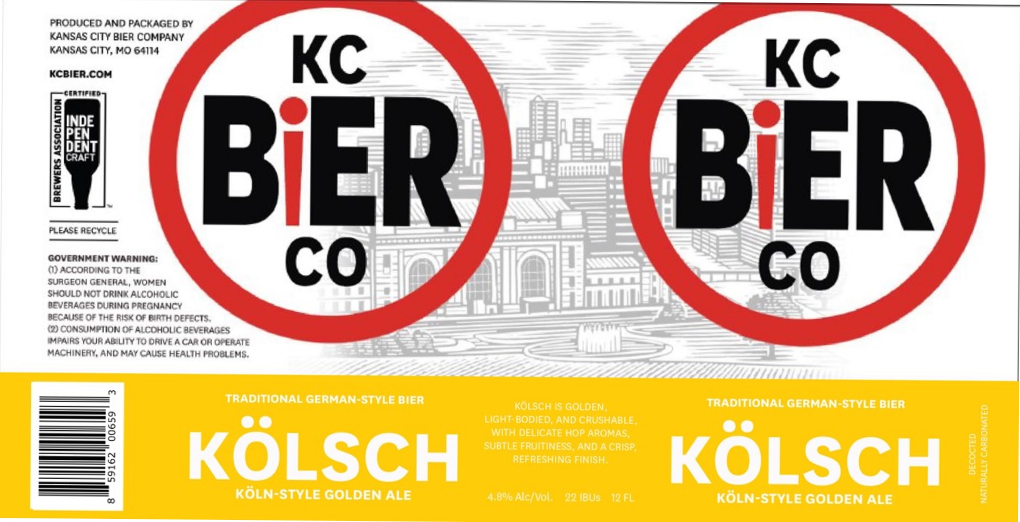 Kölsch by KC Bier Co. - beer label