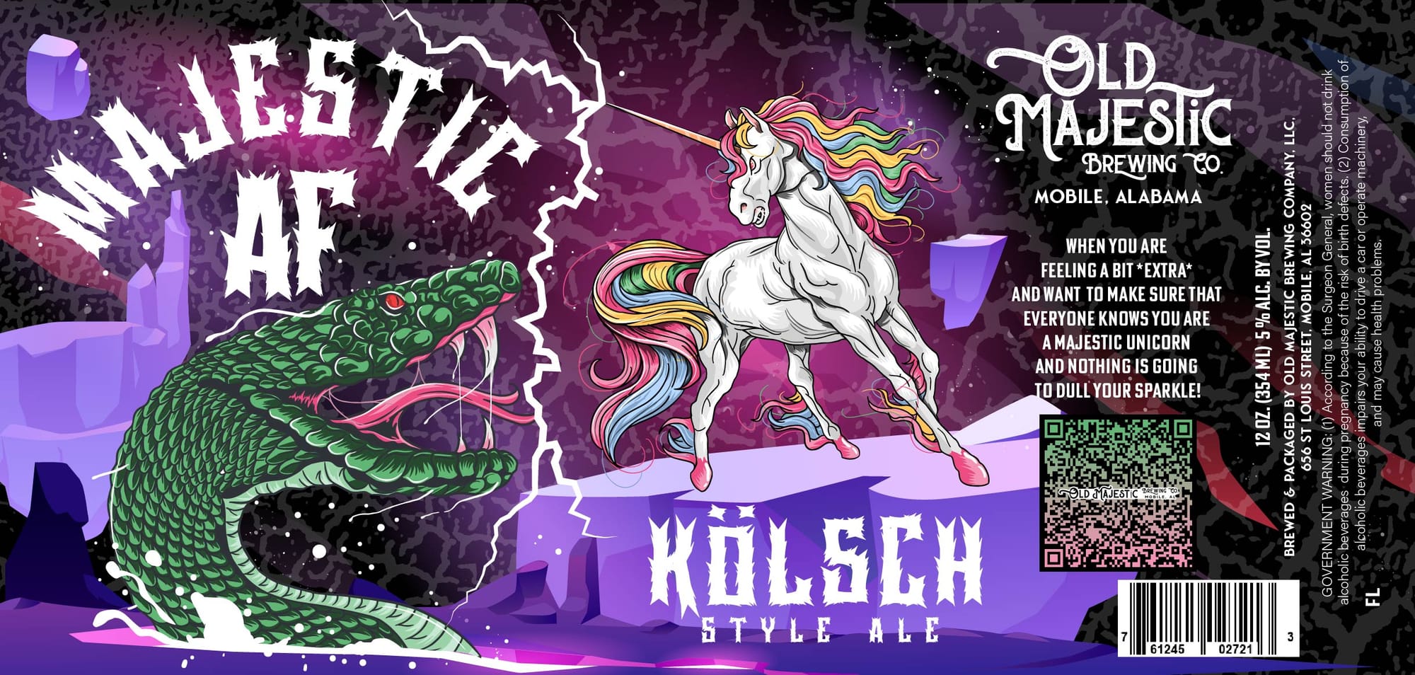 Kölsch Style Ale by Old Majestic Brewing Co. - beer label