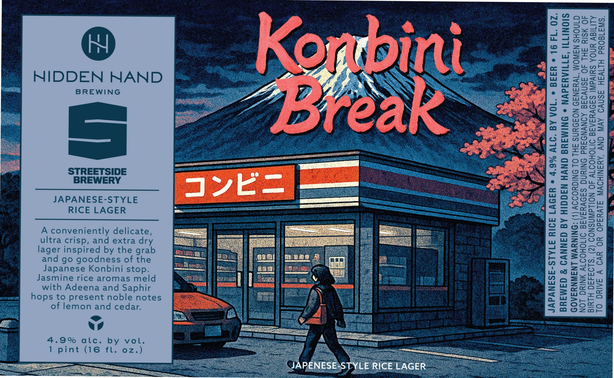 Kombini Break by Hidden Hand Brewing - beer label