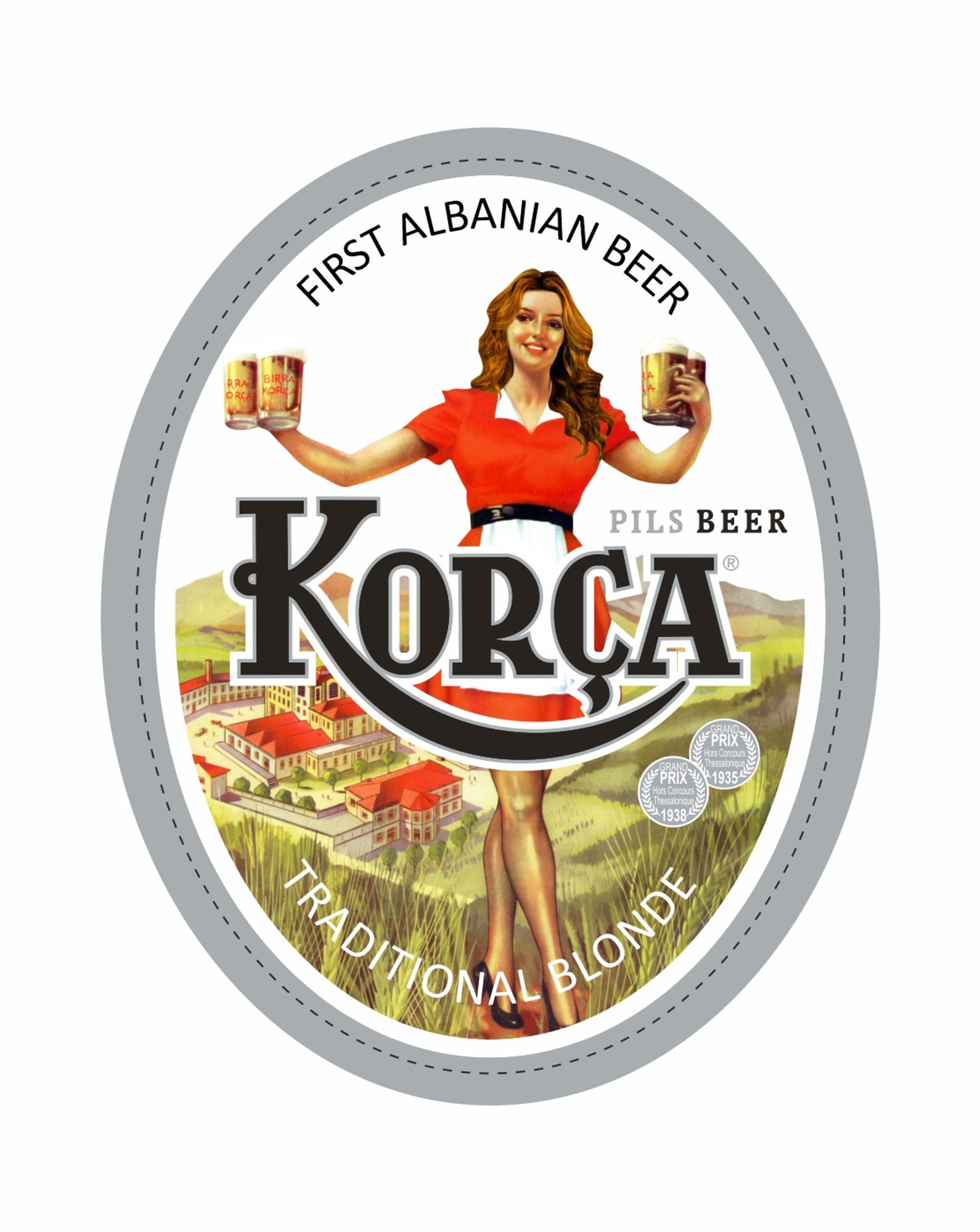 Korça Pils Beer by Birra Korça - beer label