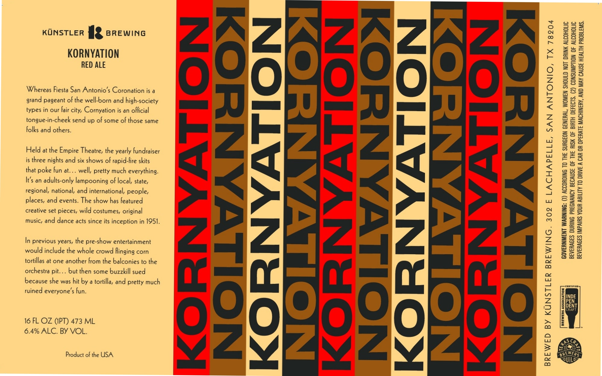 Körnation by Künstler Brewing - beer label