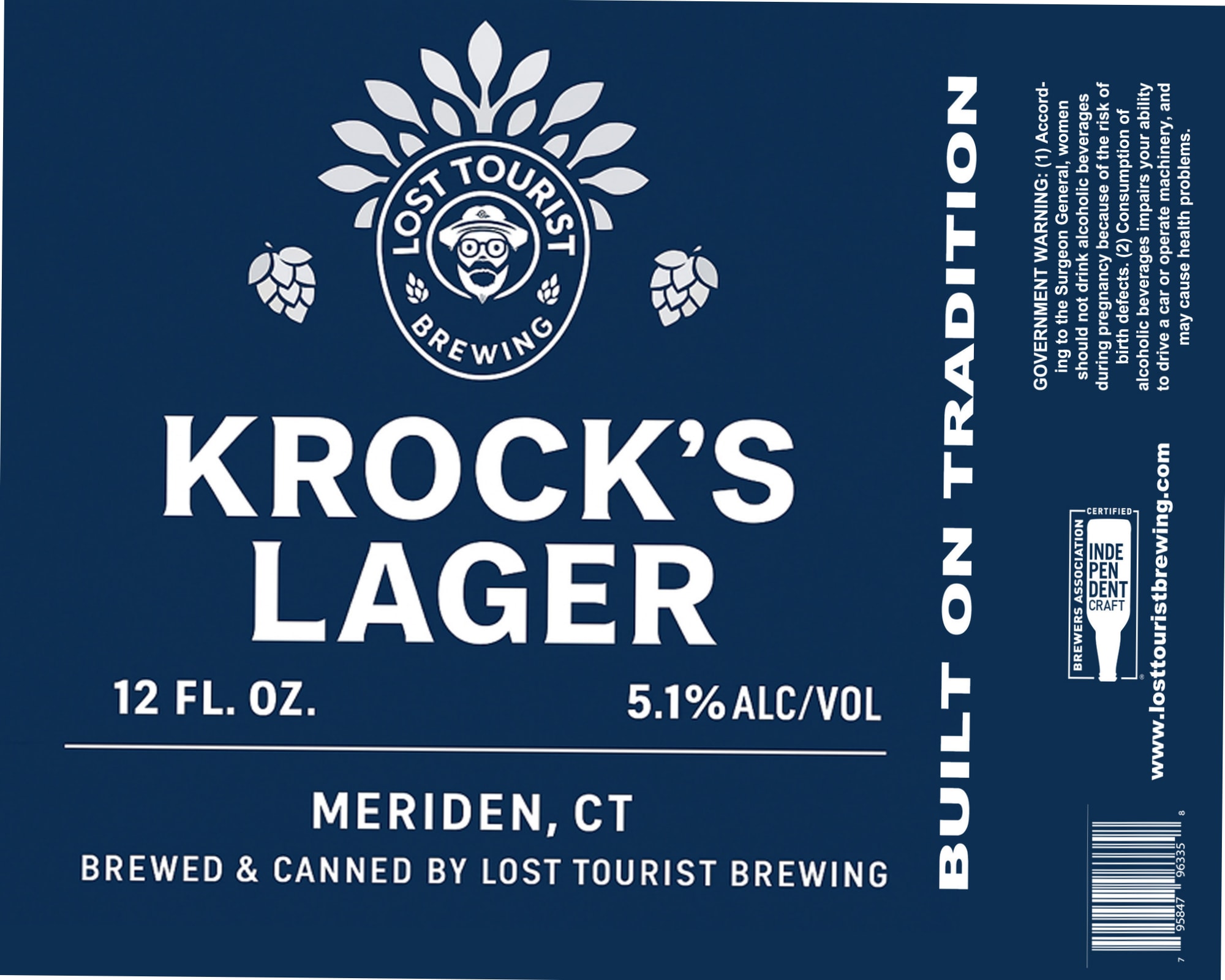 Krock's Lager by Lost Tourist Brewing - beer label