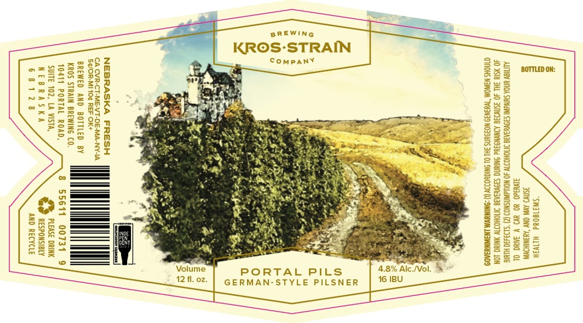 Portal Pils by Kros Strain Brewing Company - beer label