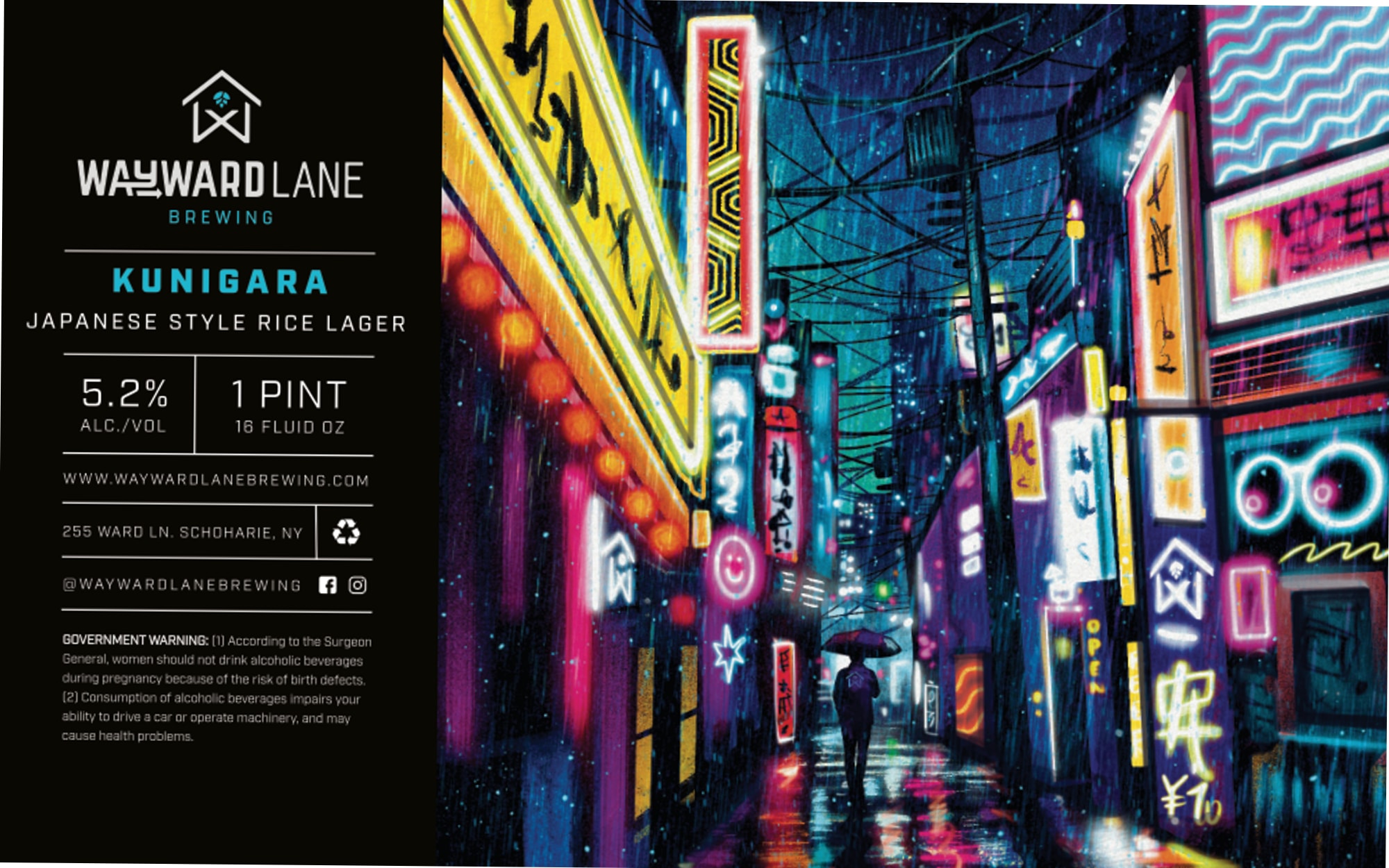 Kunigara by Wayward Lane Brewing - beer label