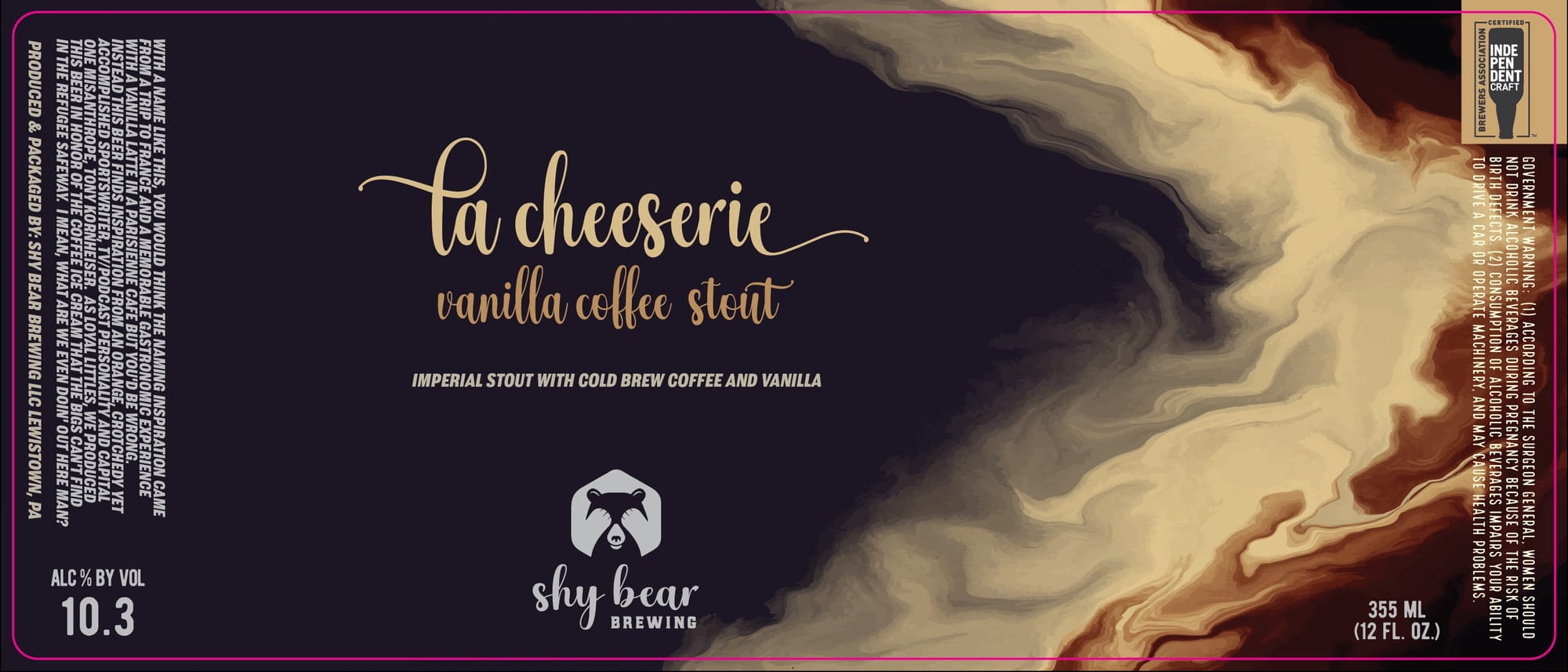 La Cheeserie by Shy Bear Brewing - beer label