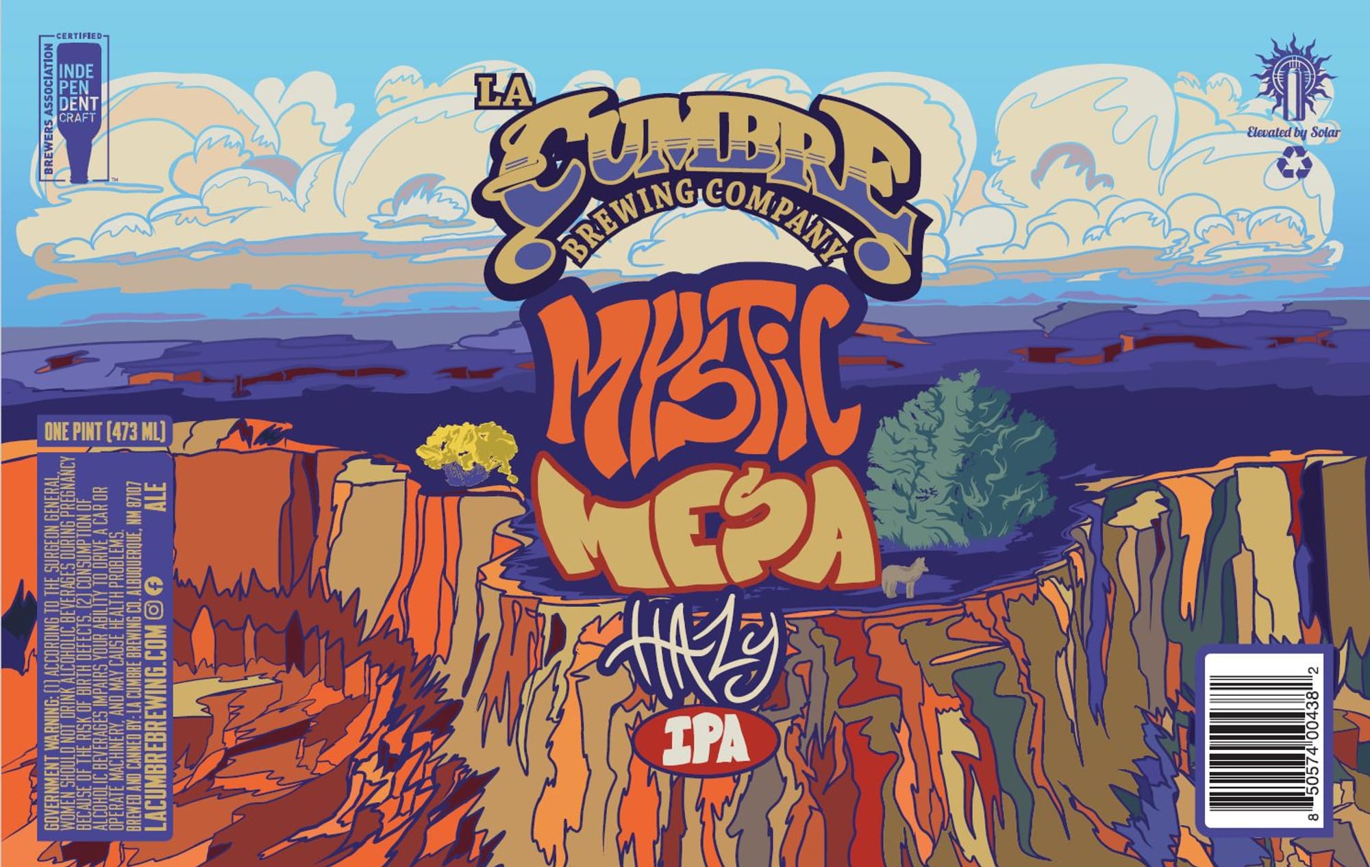 Mystic Mesa IPA by La Cumbre Brewing Company - beer label
