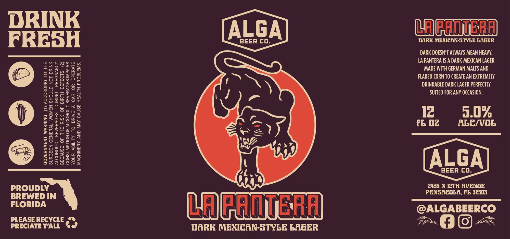 La Pantera by Alga Beer Co. - beer label