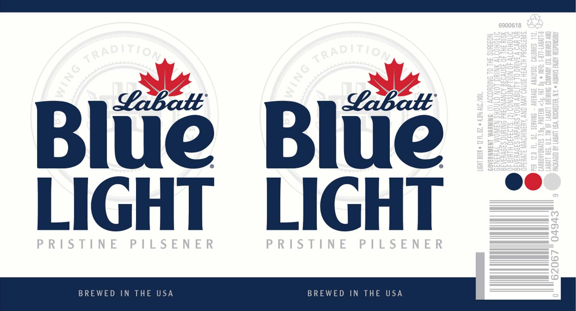 Blue Light by Labatt USA - beer label
