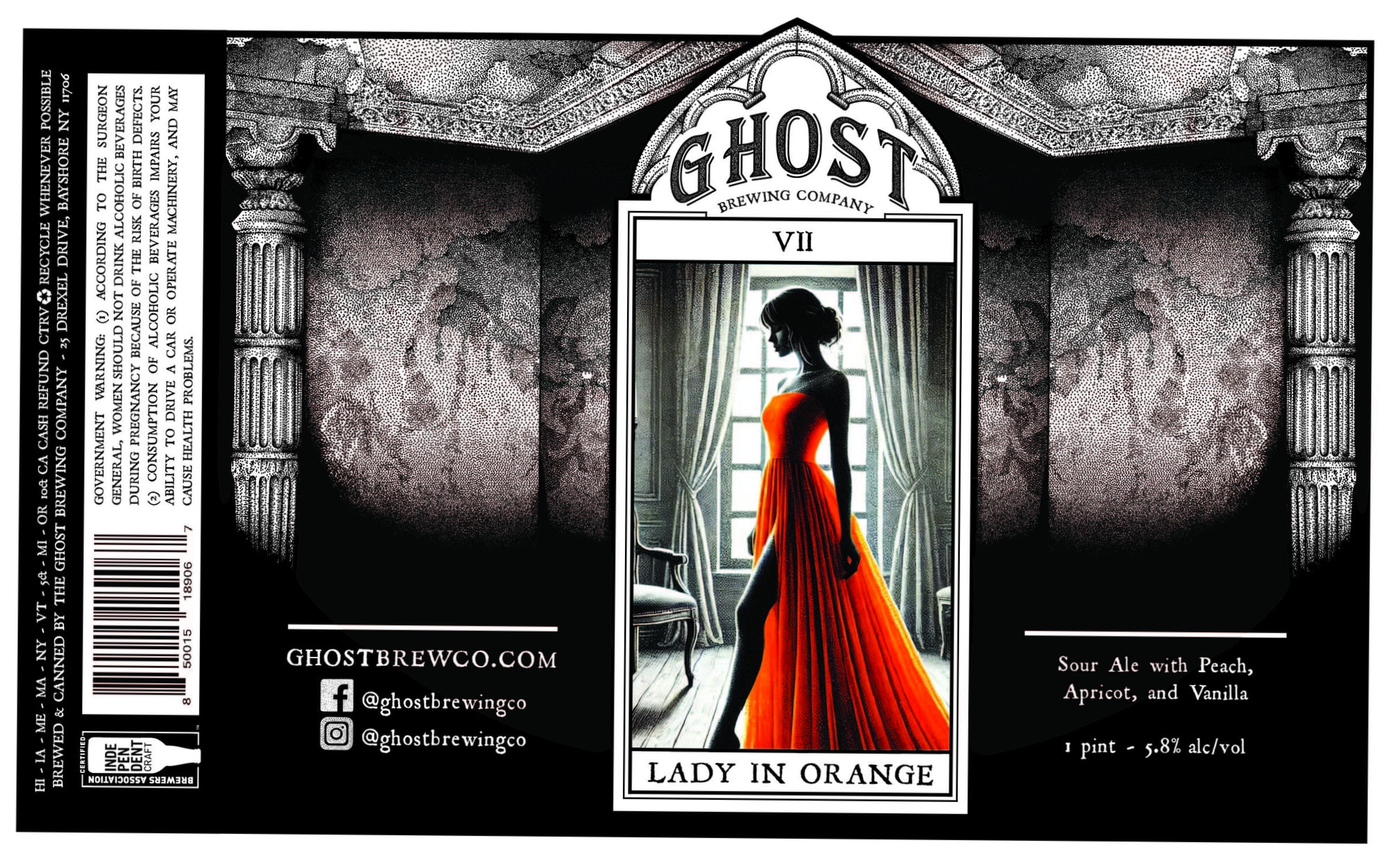 Lady in Orange by Ghost Brewing Company - beer label