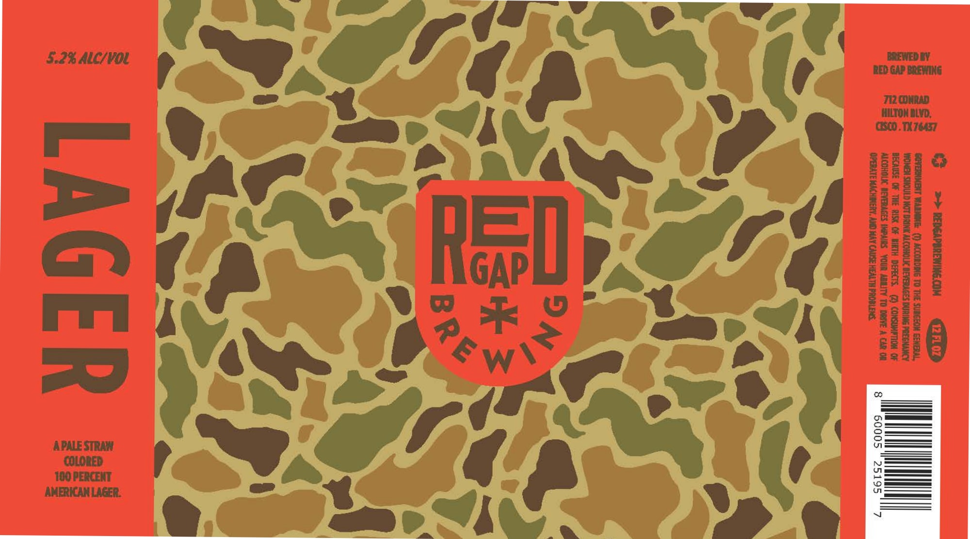 Lager by Red Gap Brewing - beer label