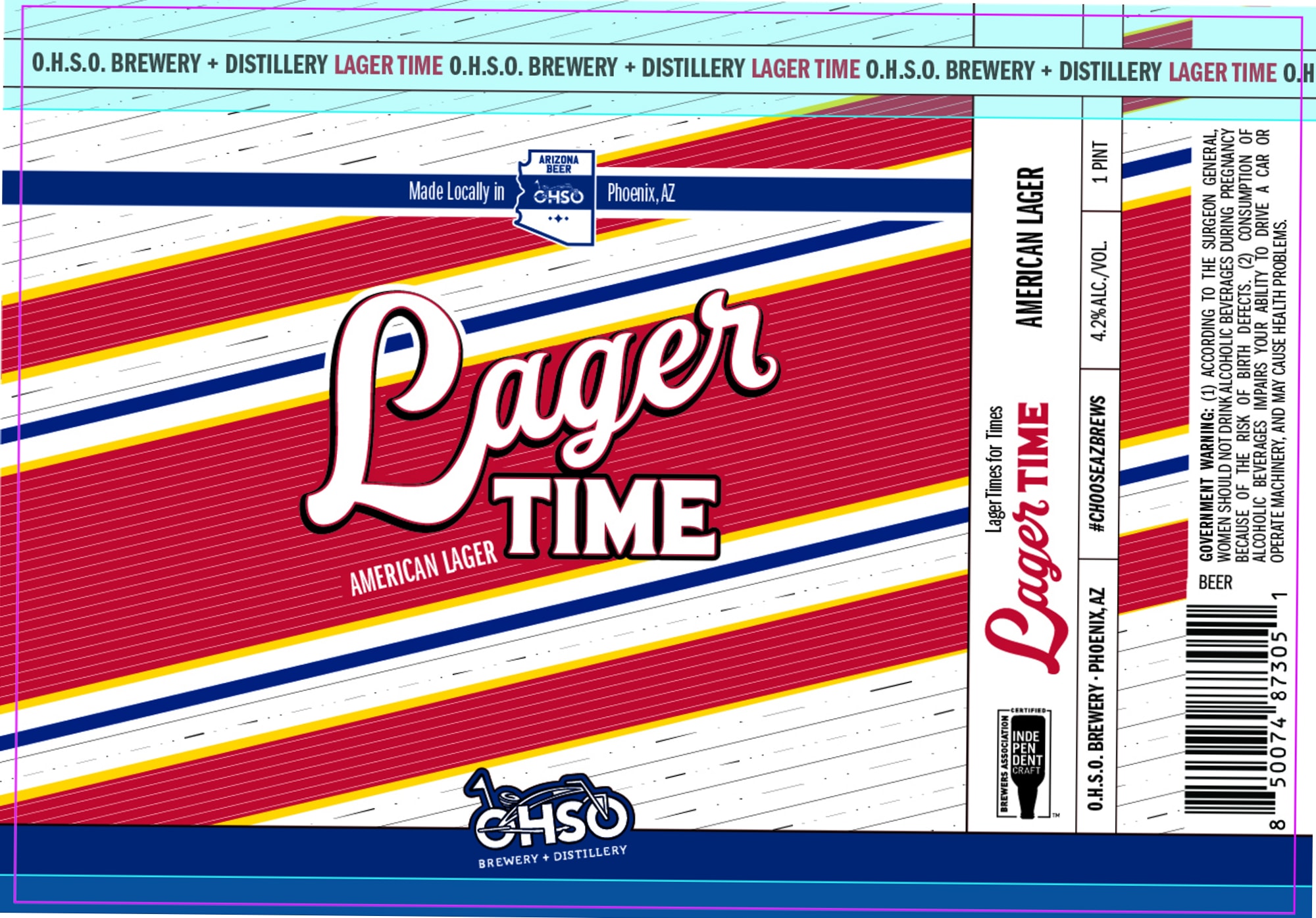 Lager Time by O.H.S.O. Brewery + Distillery - beer label