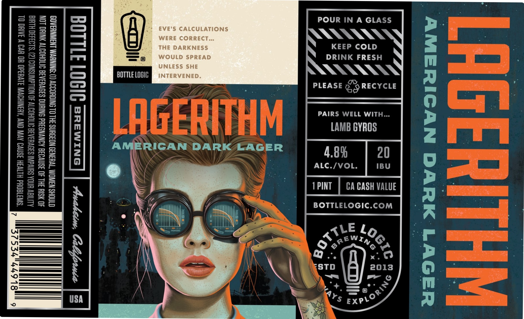 Lagerithm by Bottle Logic Brewing - beer label