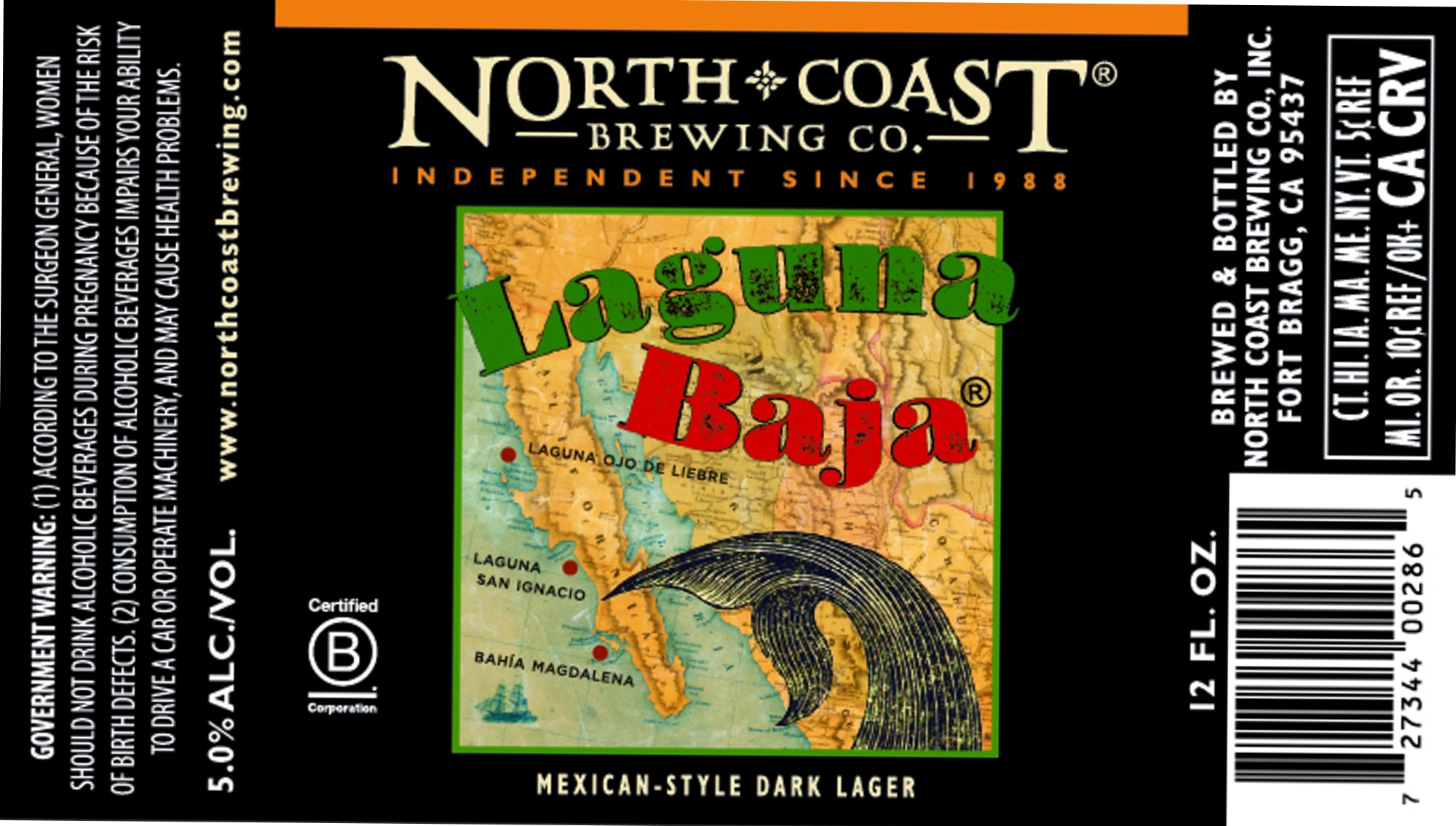 LAGUNA BAJA by NORTH COAST BREWING CO. INC. - beer label