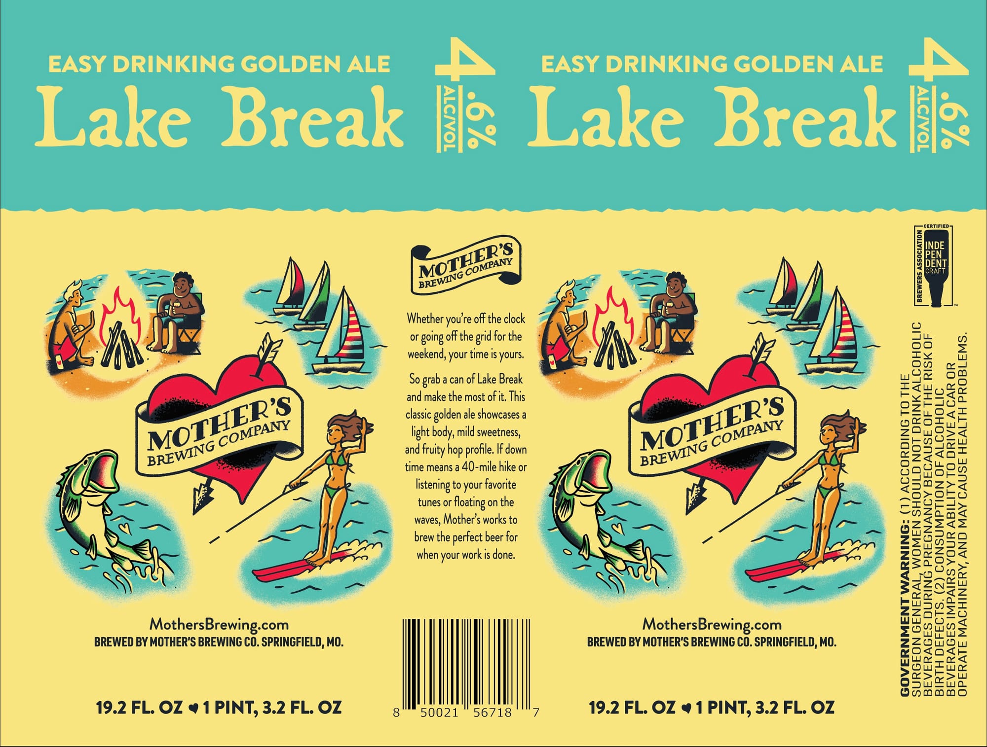 Lake Break by Mother’s Brewing Company - beer label