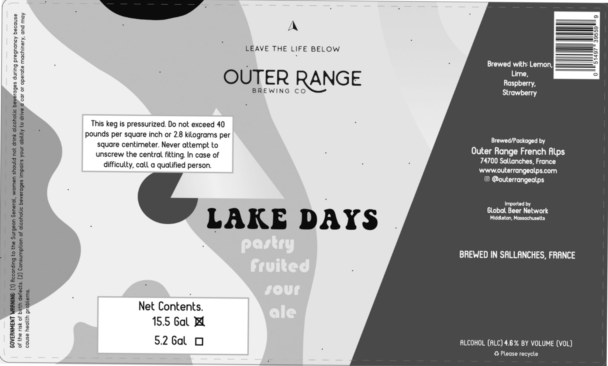 Lake Days by Outer Range Brewing Co. - beer label