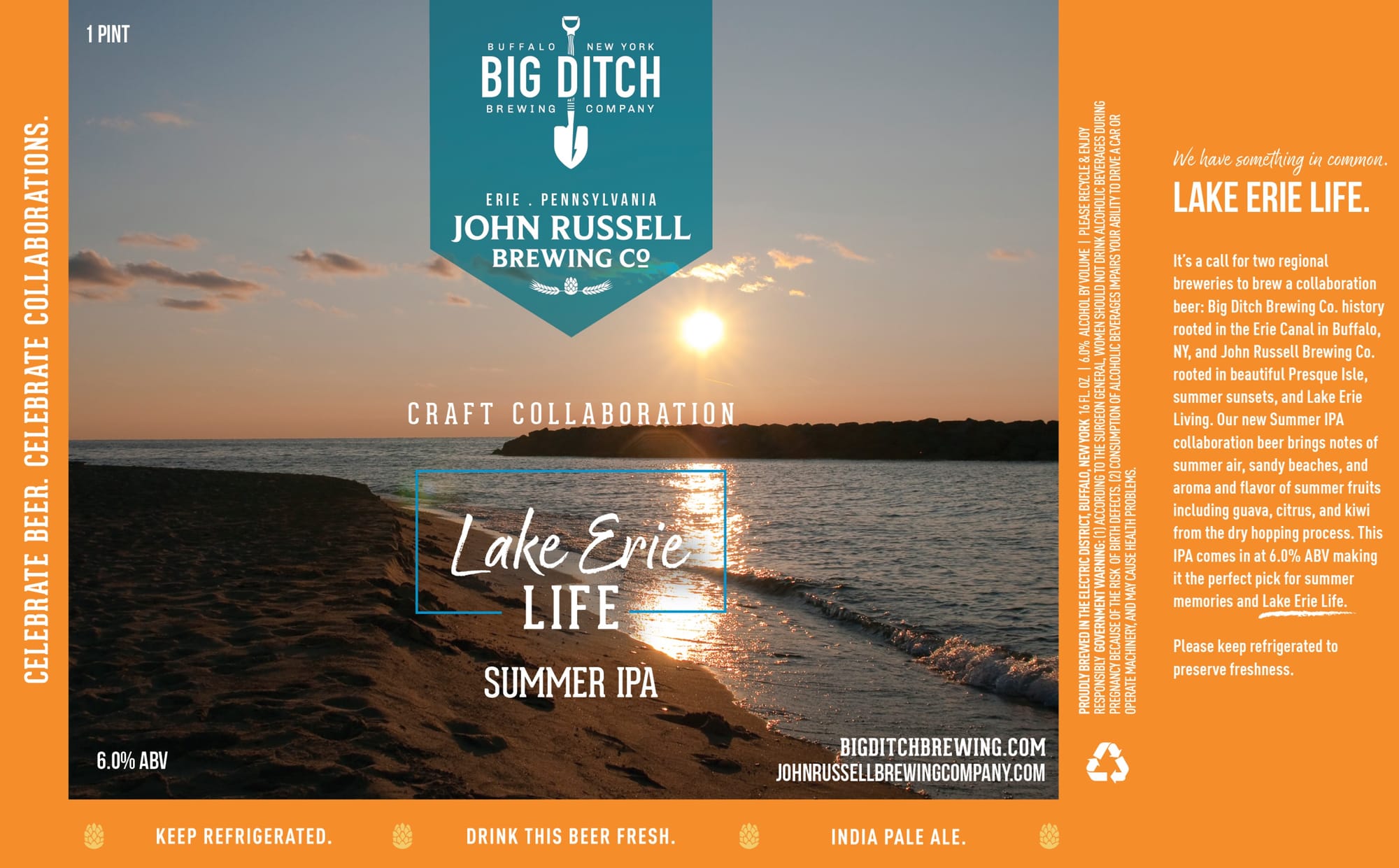 Lake Erie Life by Big Ditch Brewing Company - beer label