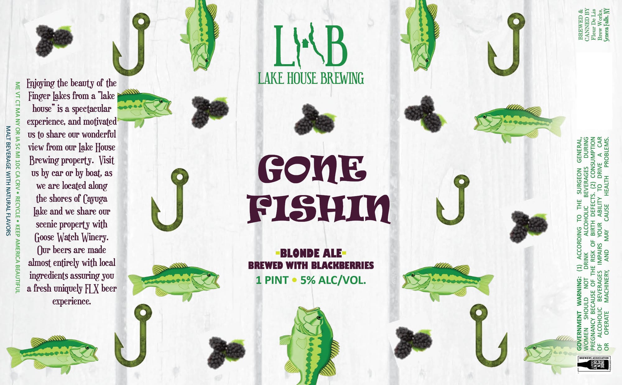 Gone Fishin’ by Lake House Brewing - beer label