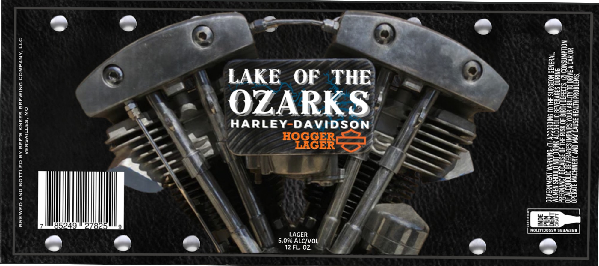 Lake of the Ozarks Hogger Lager by Boulevard Brewing Company - beer label