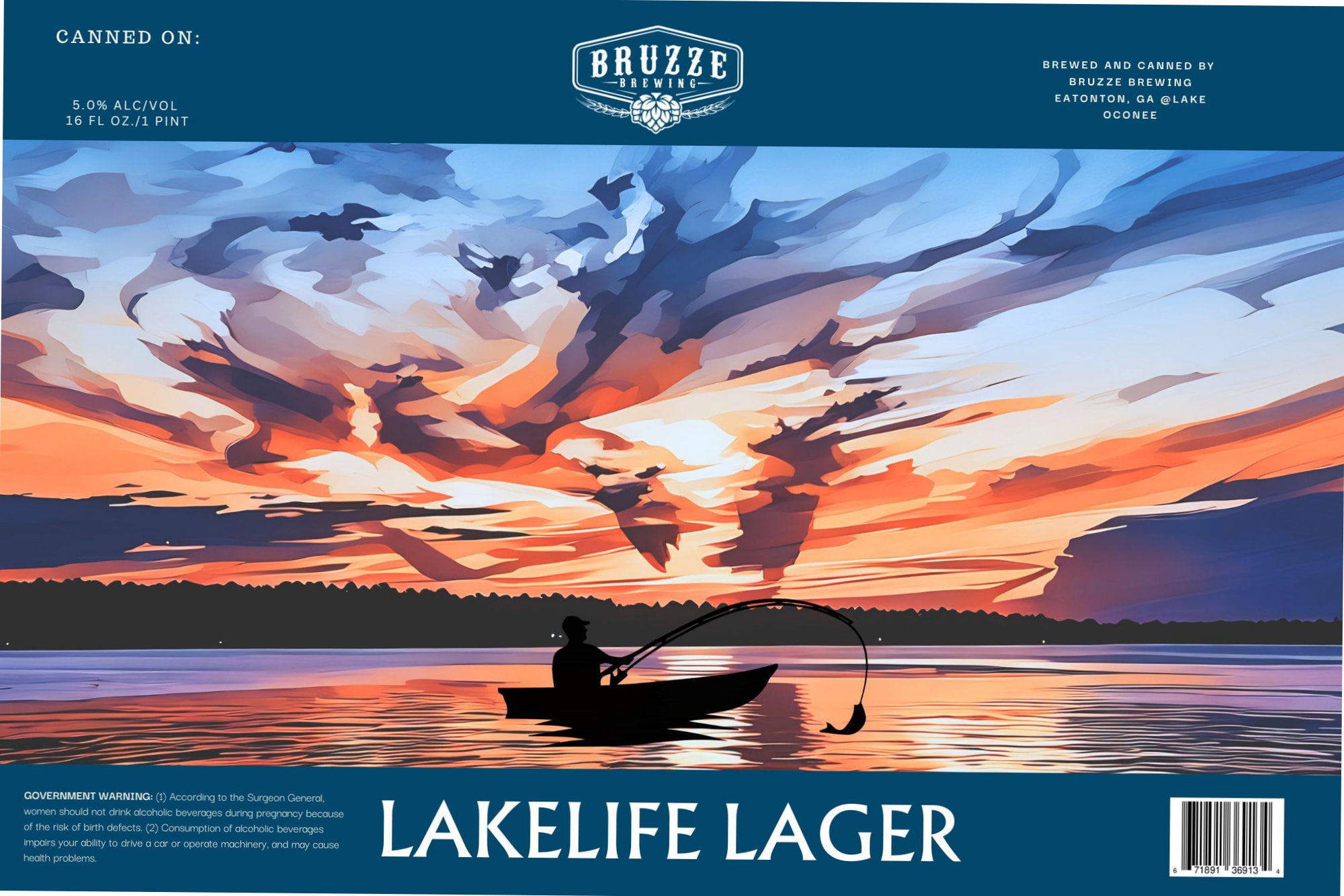 Lakelife Lager by Bruzze Brewing - beer label