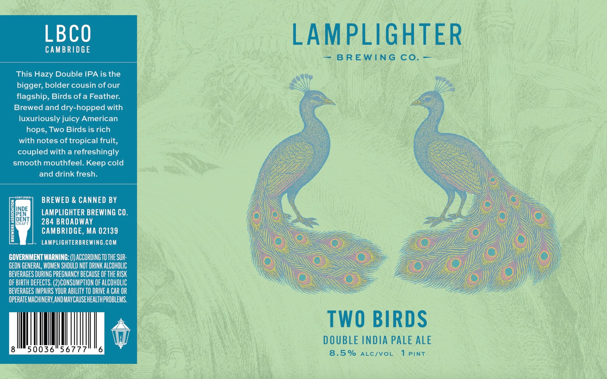 Two Birds by Lamplighter Brewing Co. - beer label