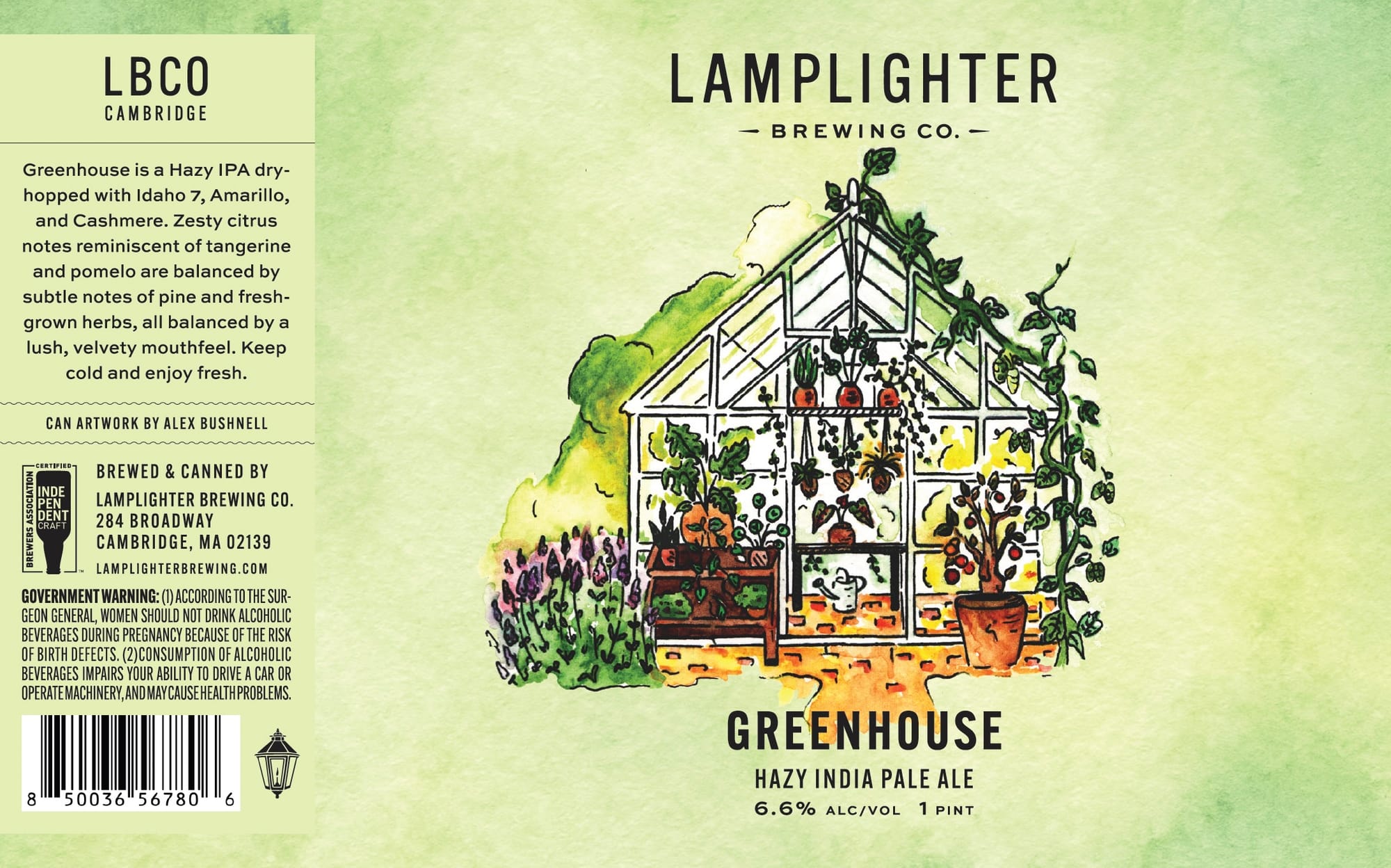 Greenhouse by Lamplighter Brewing Co. - beer label