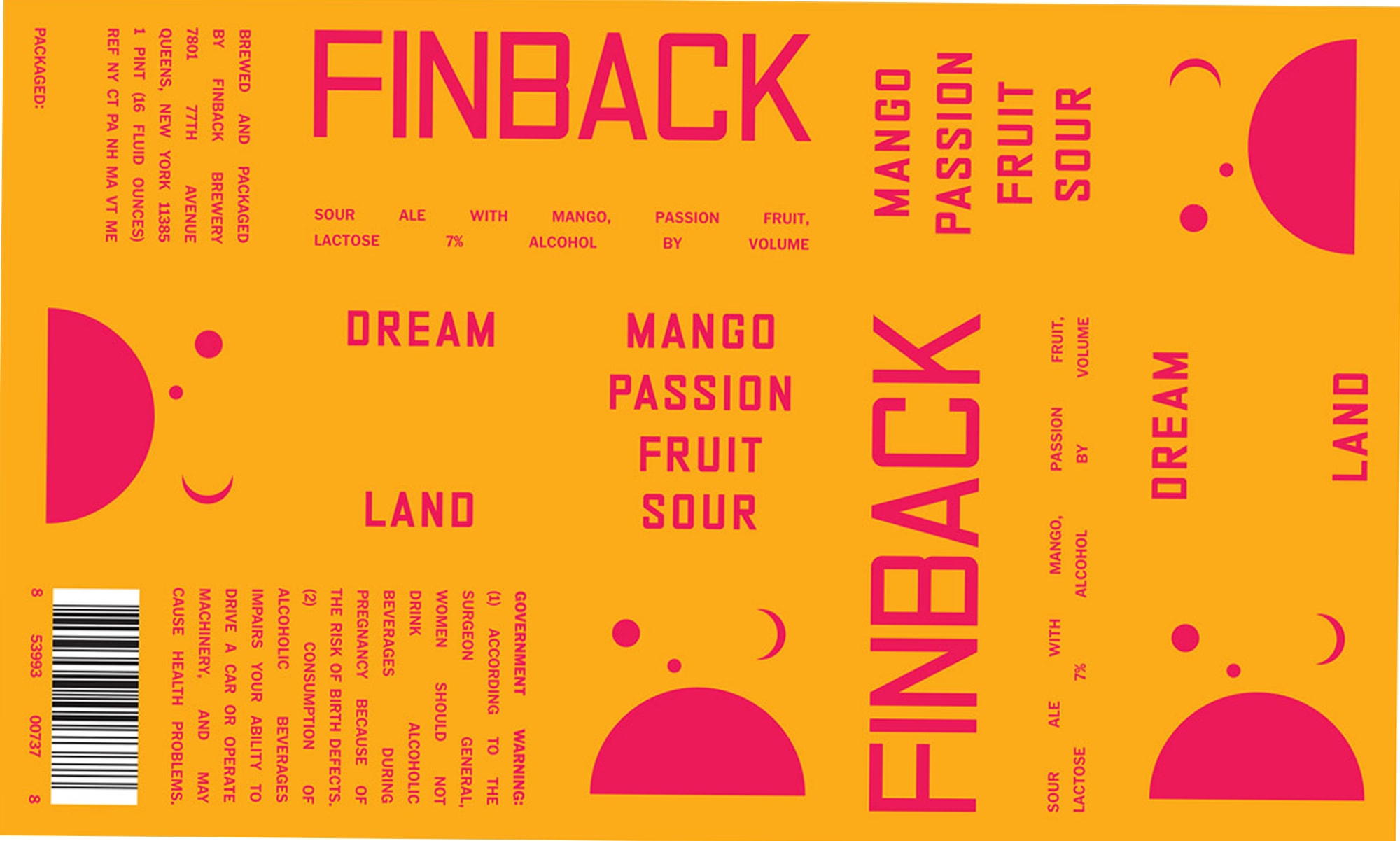 Land Dream by Finback Brewery - beer label