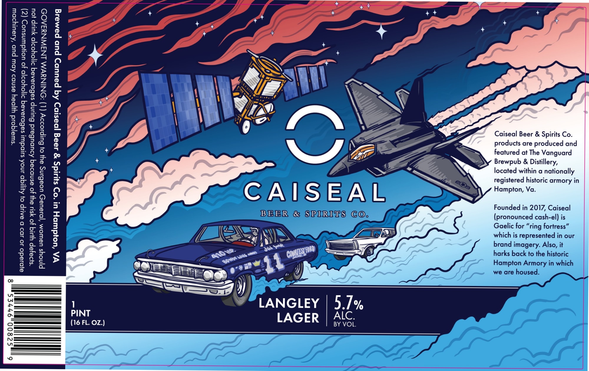 Langley Lager by Caiseal Beer & Spirits Co. - beer label