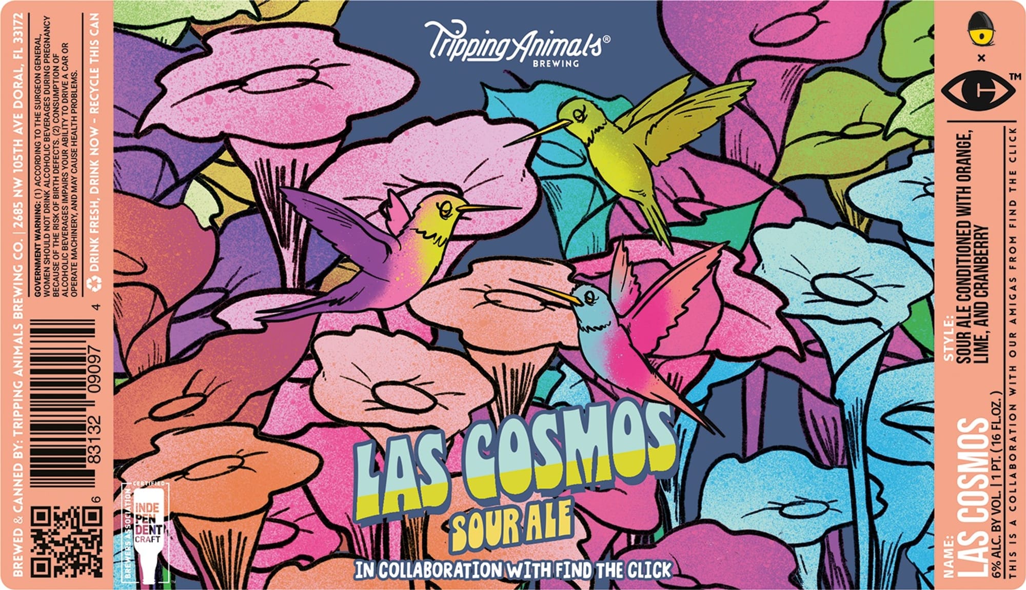 Las Cosmos by Tripping Animals Brewing - beer label