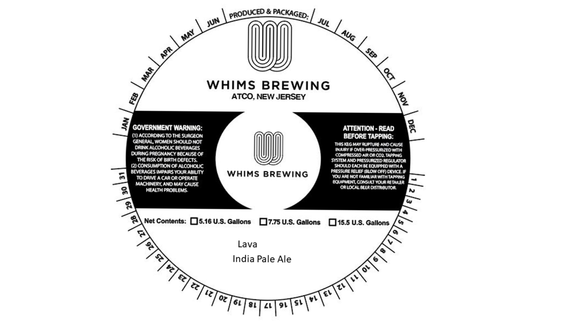 Lava by Whims Brewing - beer label