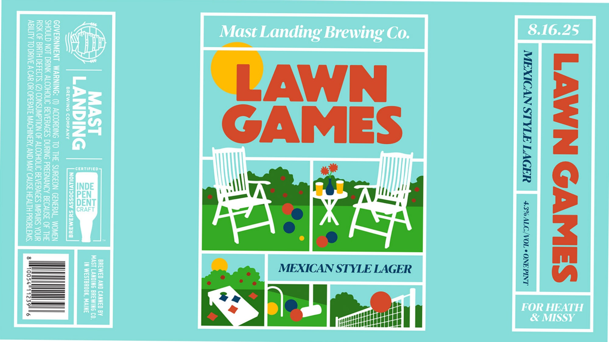 Lawn Games by Mast Landing Brewing Co. - beer label