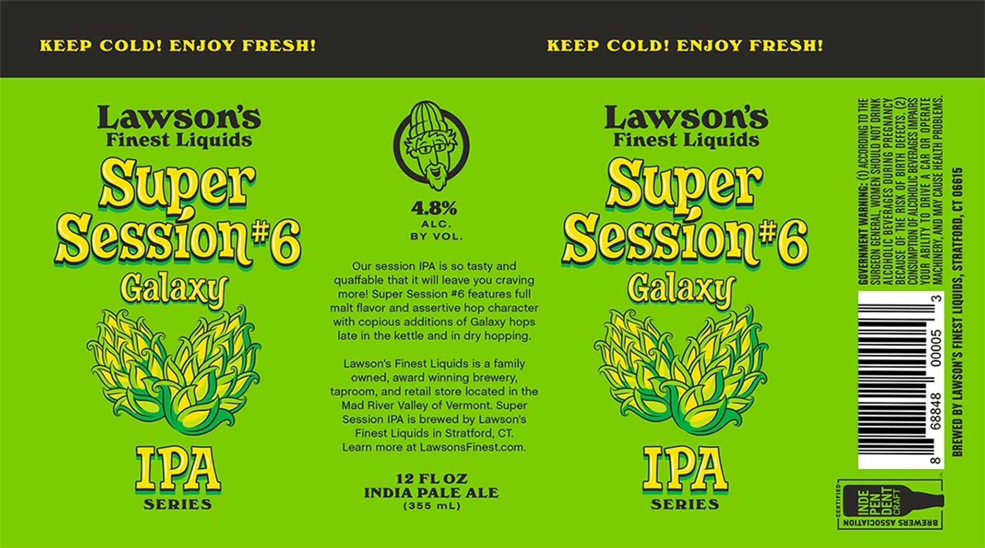 Super Session #6 Galaxy by Lawson’s Finest Liquids - beer label