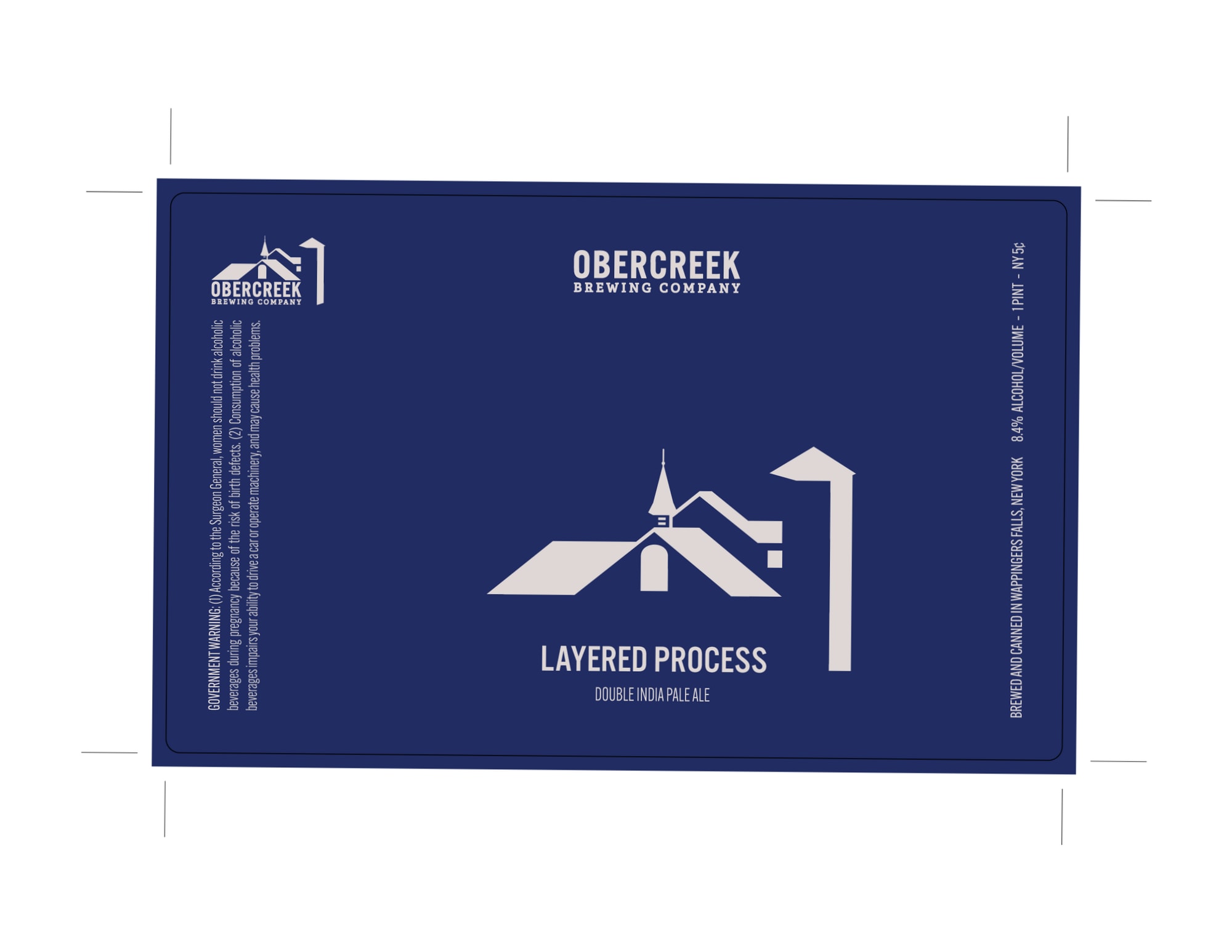 Layered Process by Obercreek Brewing Company - beer label