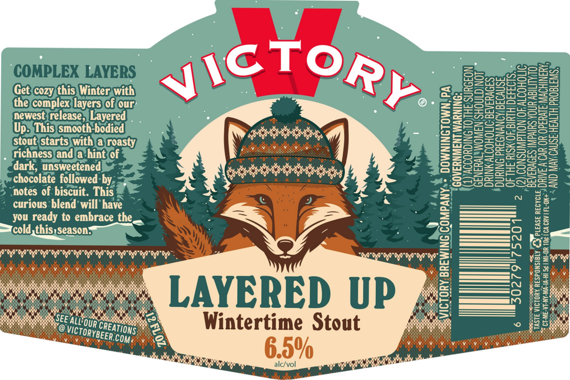 Layered Up by Victory Brewing Company - beer label
