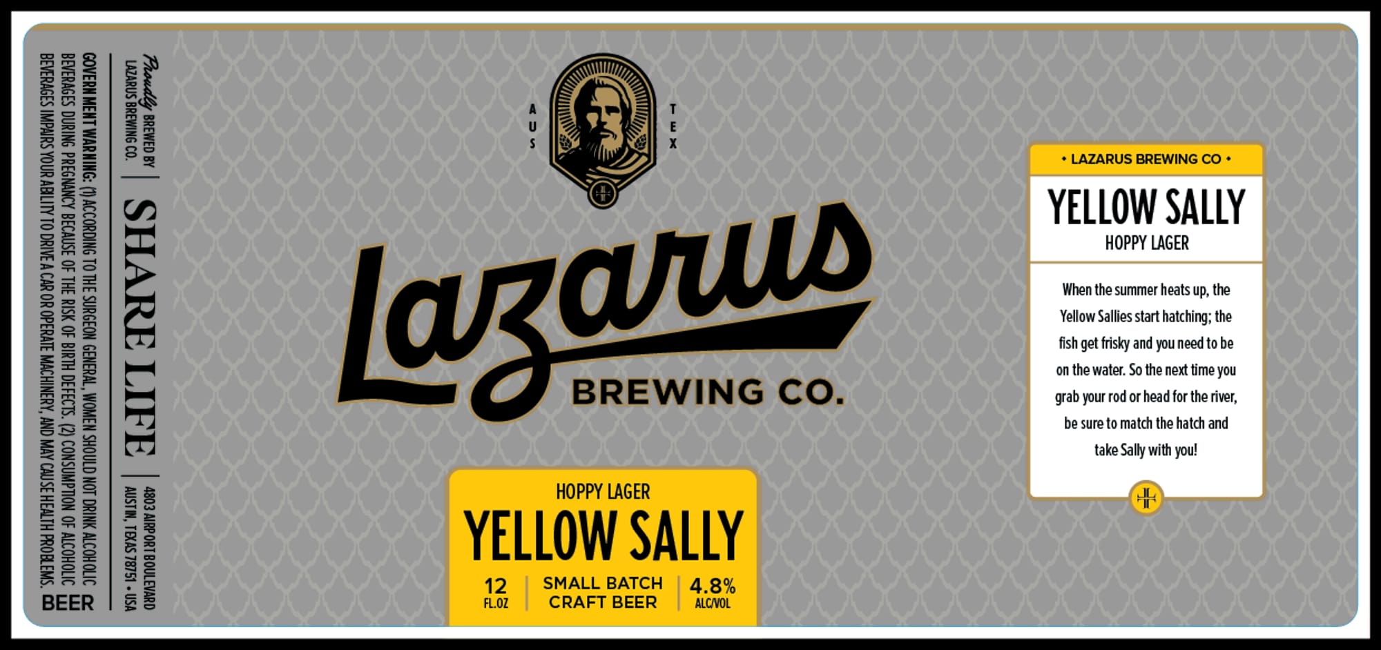 Yellow Sally by Lazarus Brewing Co. - beer label
