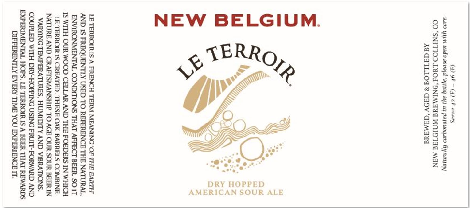 Le Terroir by New Belgium Brewing - beer label
