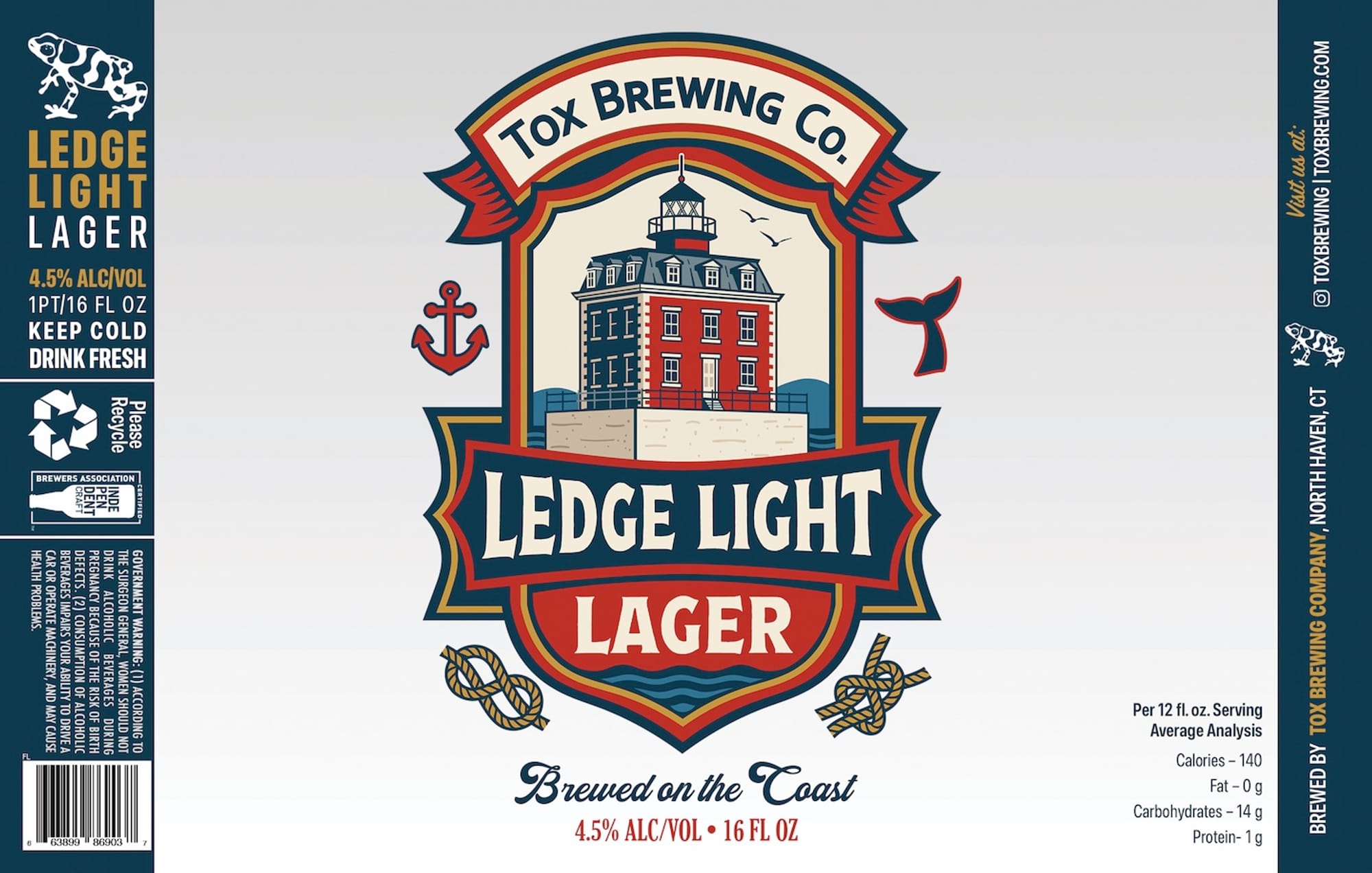 Ledge Light by Tox Brewing Co. - beer label