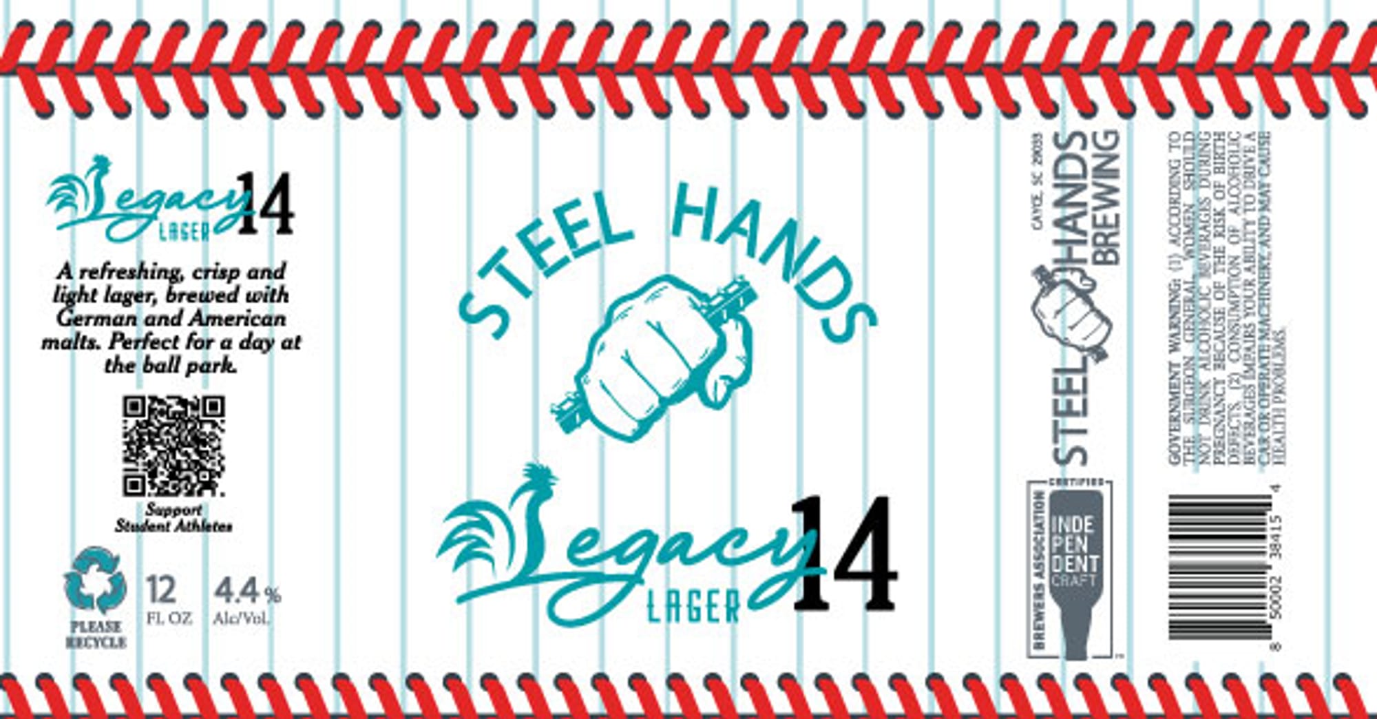 Legacy 14 Lager by Steel Hands Brewing - beer label