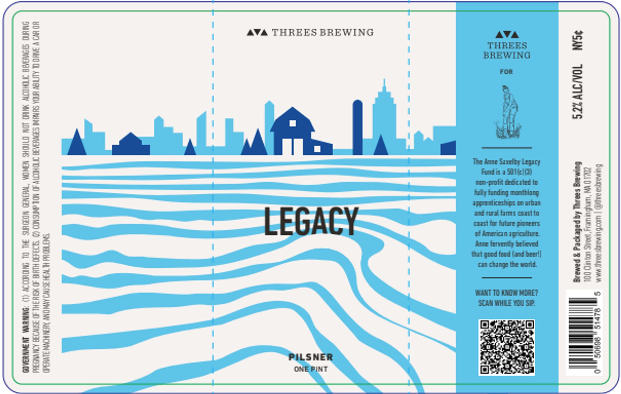 Legacy by Three Brewing - beer label