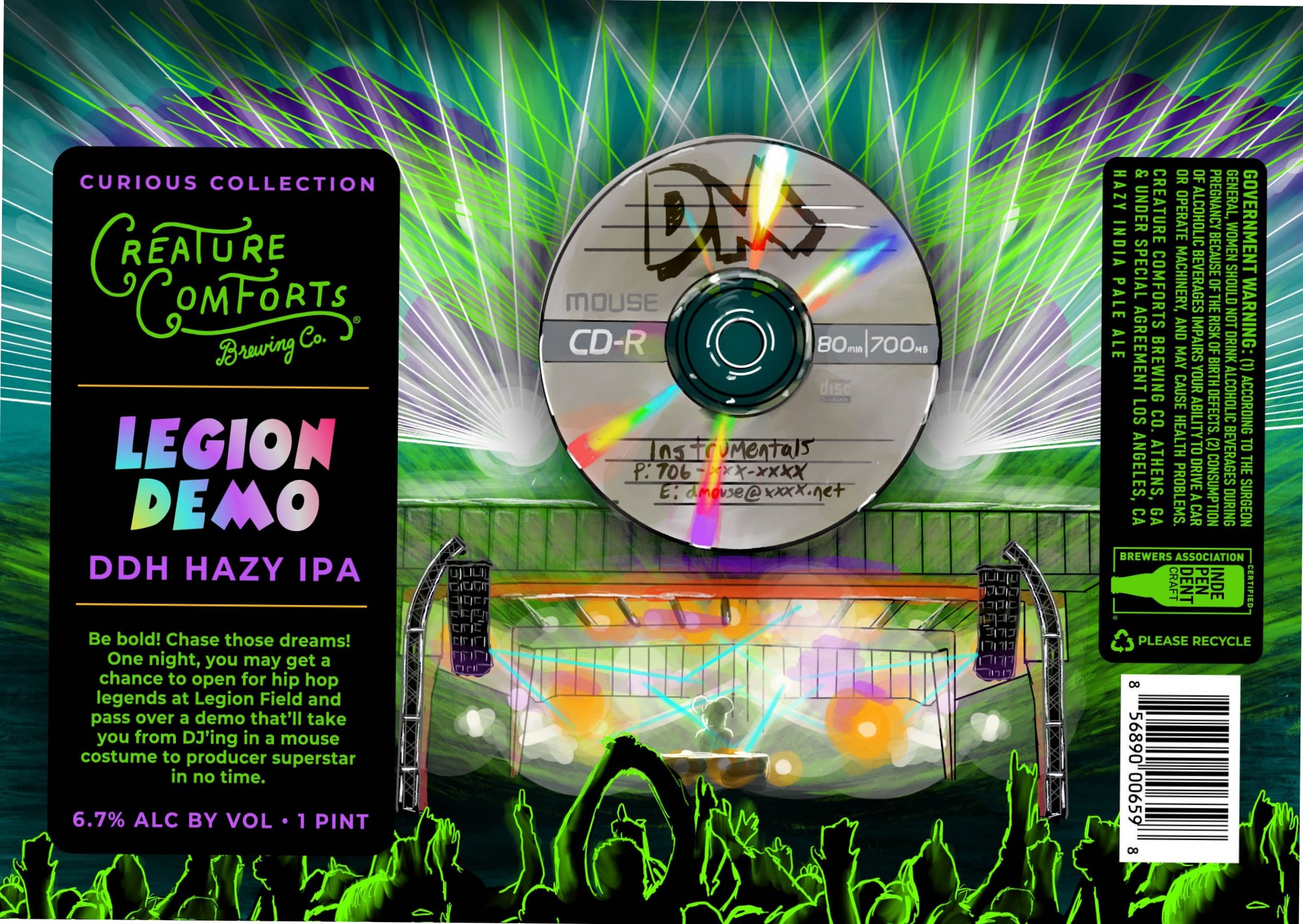 Legion Demo by Creature Comforts Brewing Co. - beer label