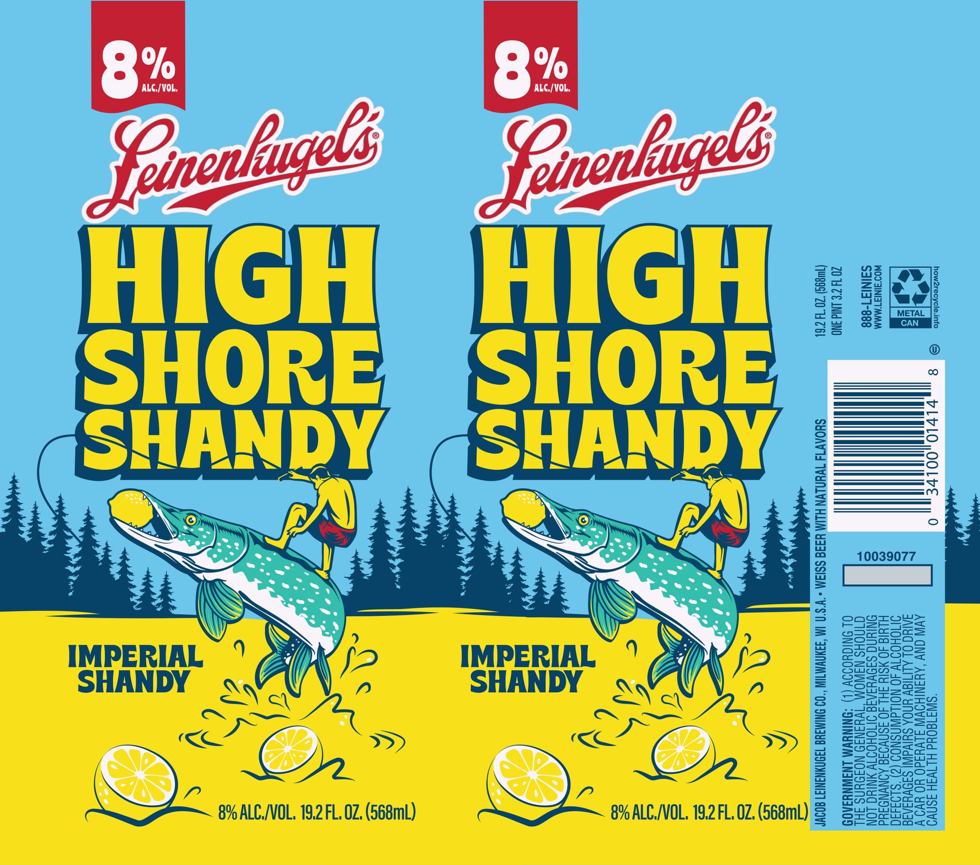 High Shore Shandy by Jacob Leinenkugel Brewing Co. - beer label