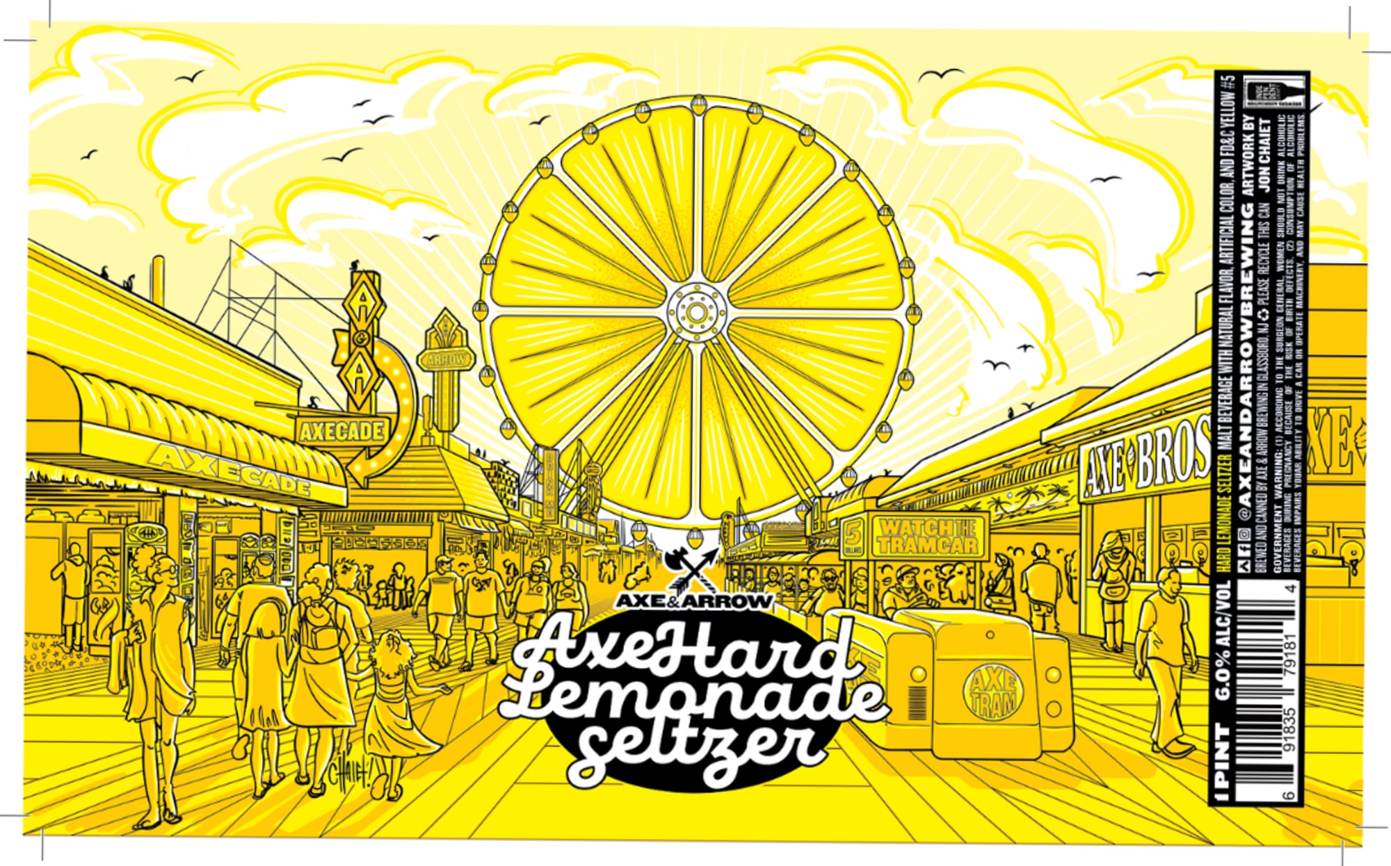 Lemonade Seltzer by Axe & Arrow - beer label