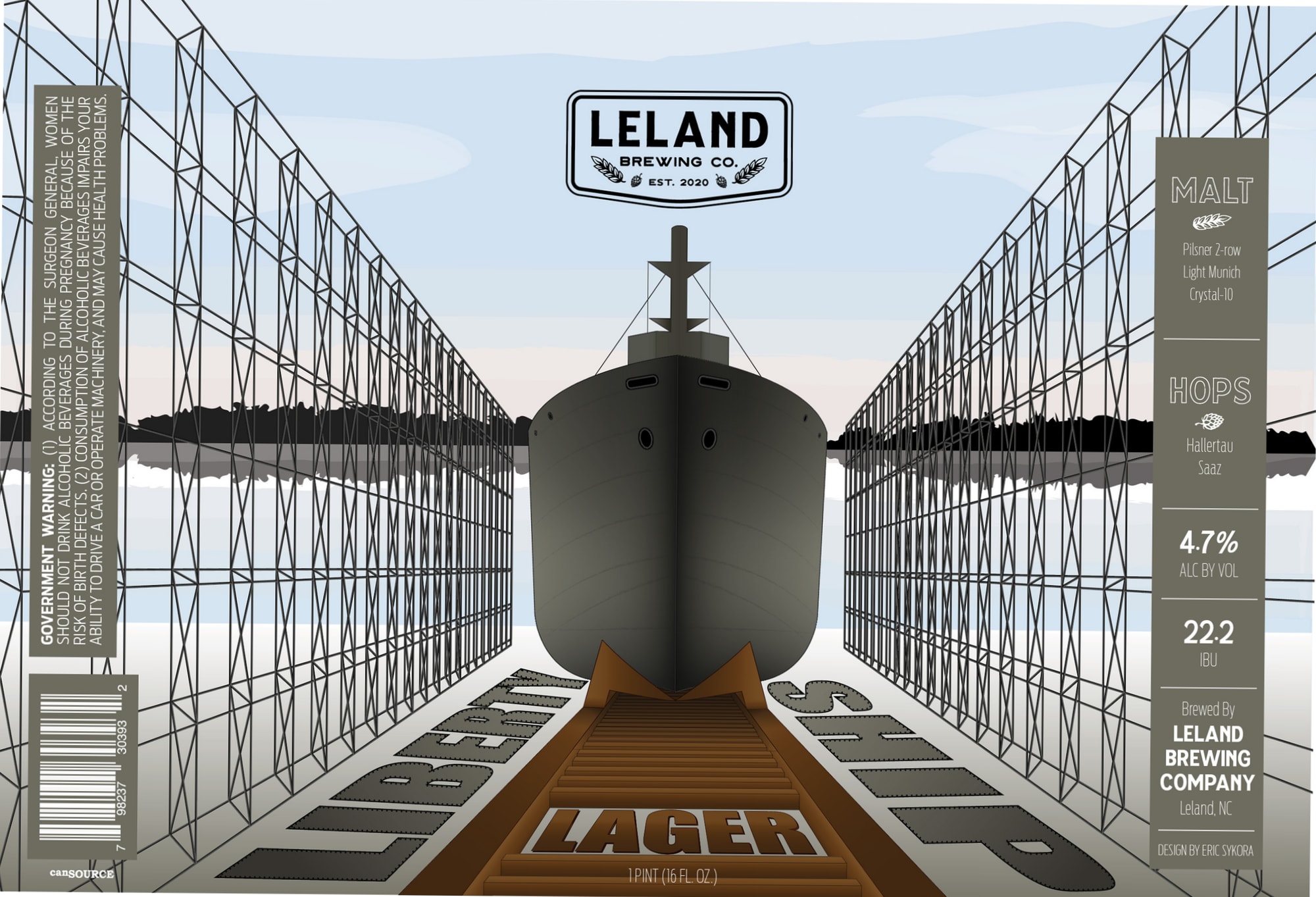 Liberty Lager by Leland Brewing Company - beer label