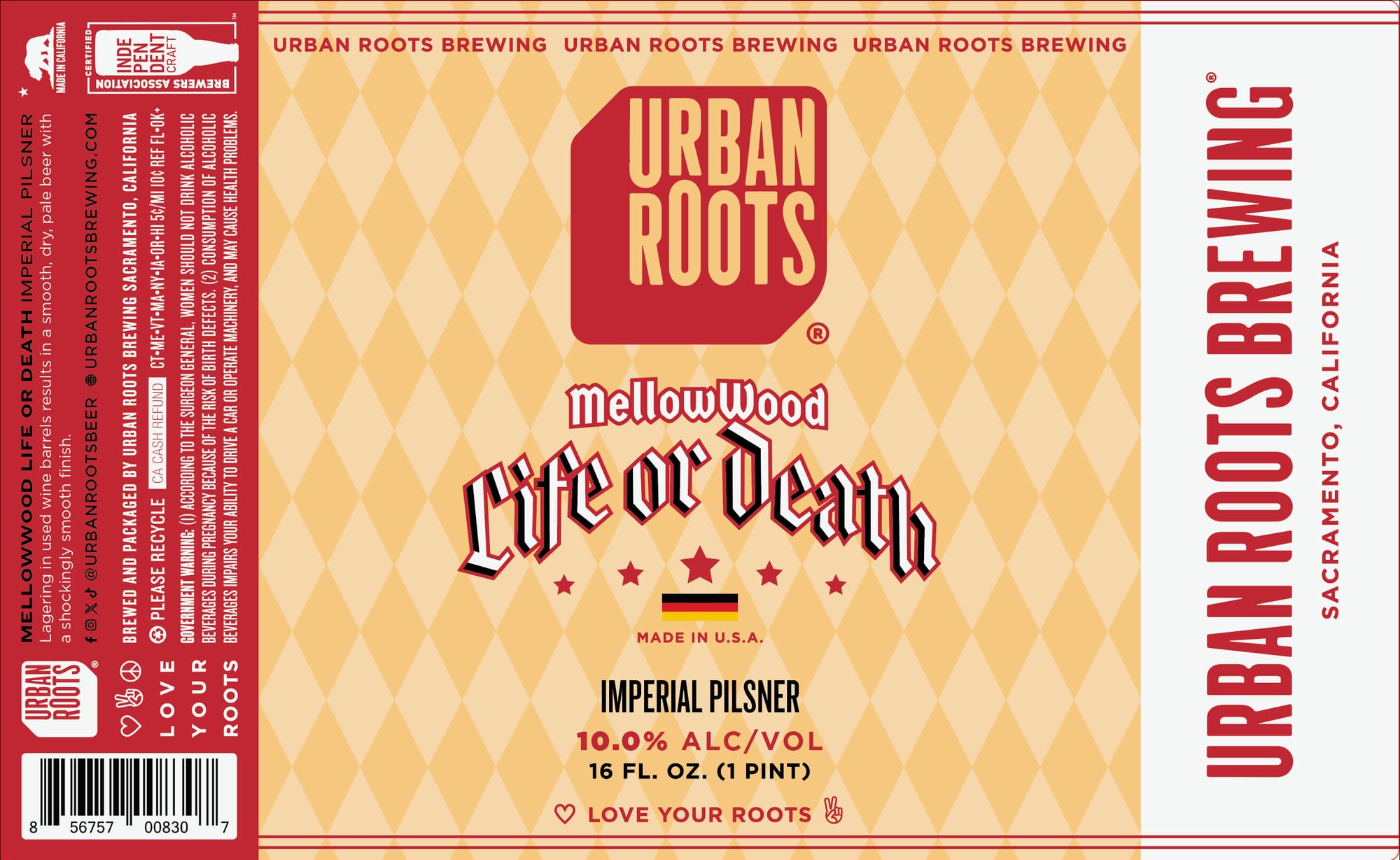 Life or Death by Urban Roots Brewing - beer label