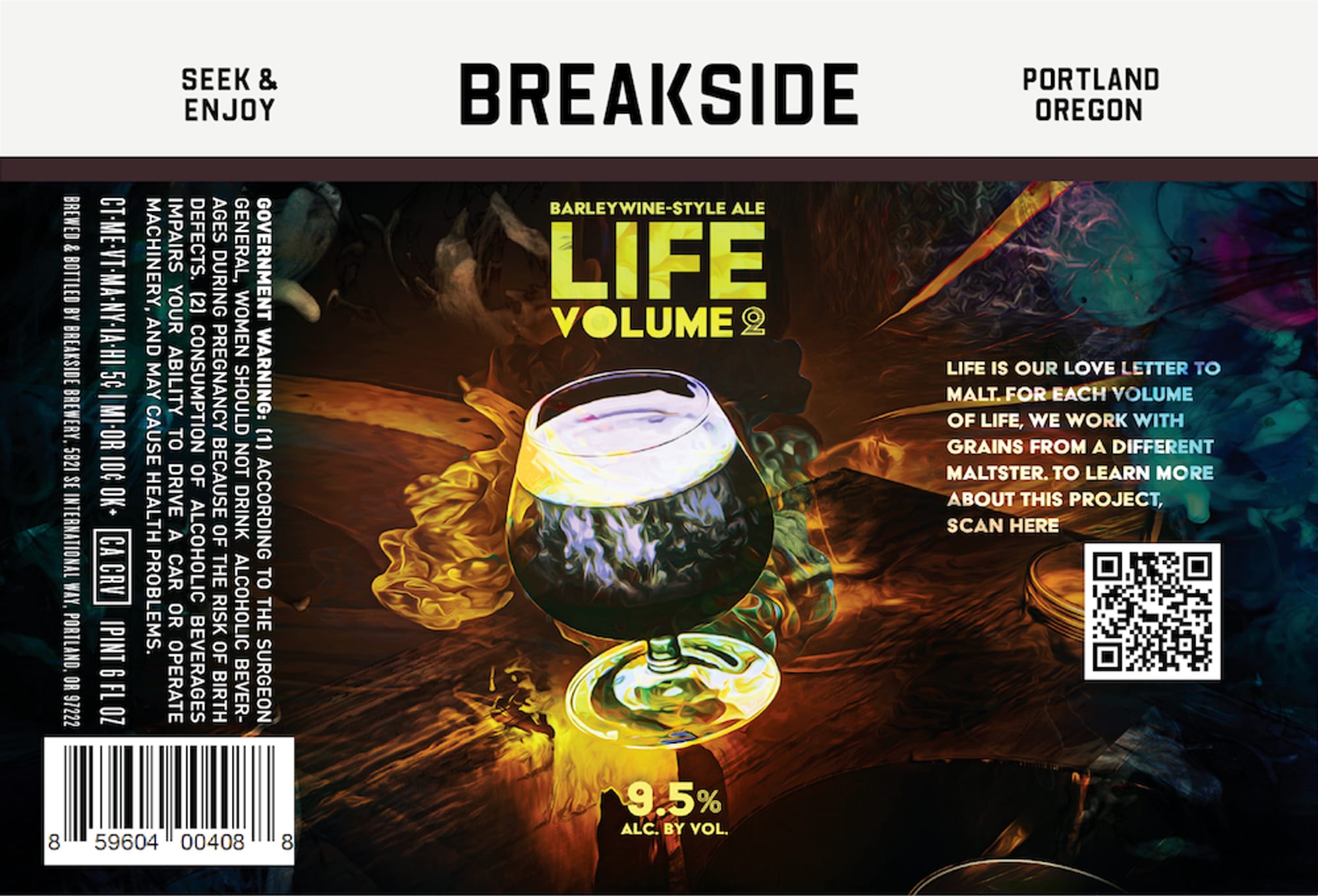 Life Volume 2 by Breaksided Brewery - beer label