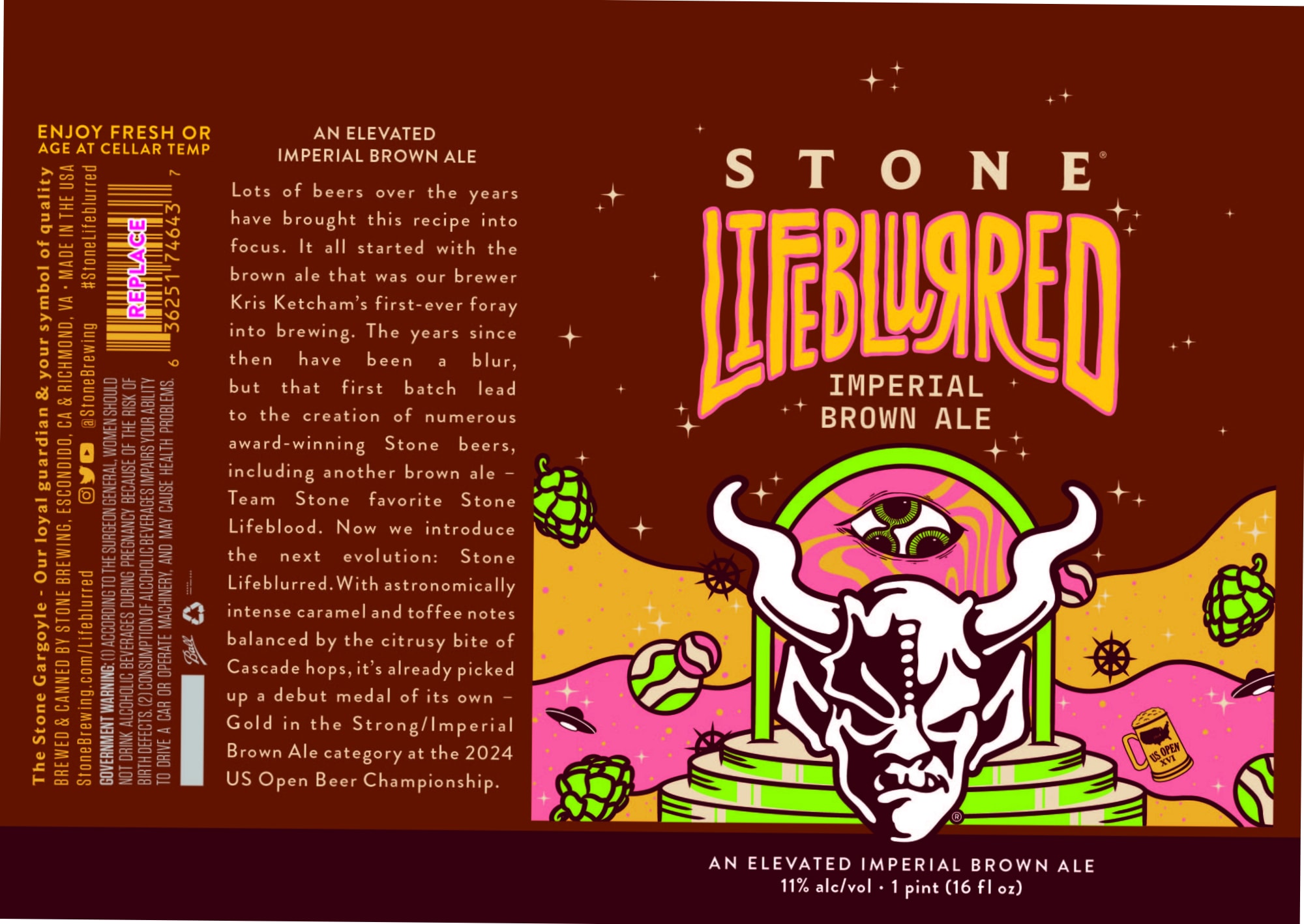 LifeBlurred by Stone Brewing - beer label